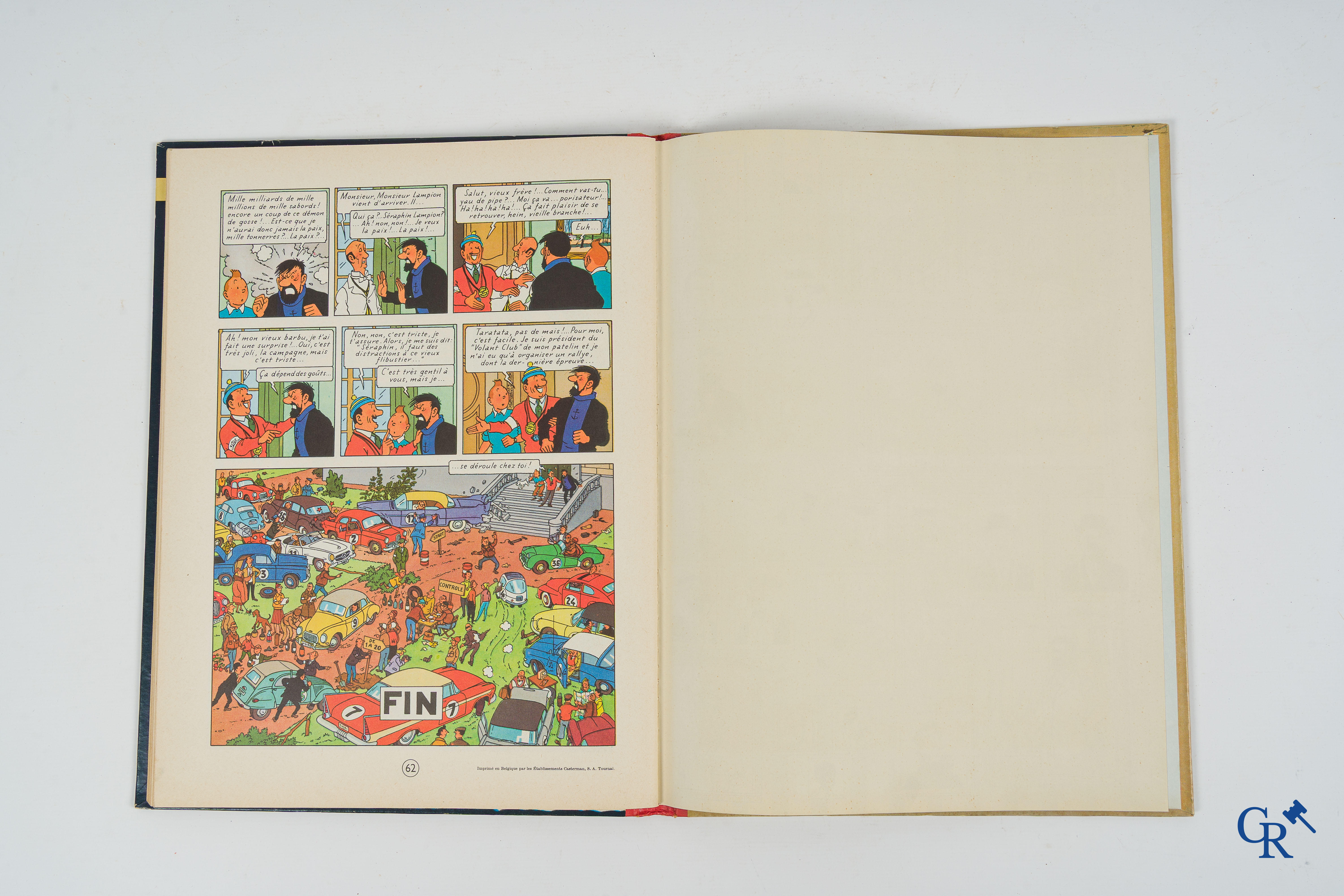 Hergé. Les aventures de Tintin. Kuifje, 2 stripverhalen. "Coke en stock" en "On a marché sur la lune". Casterman.