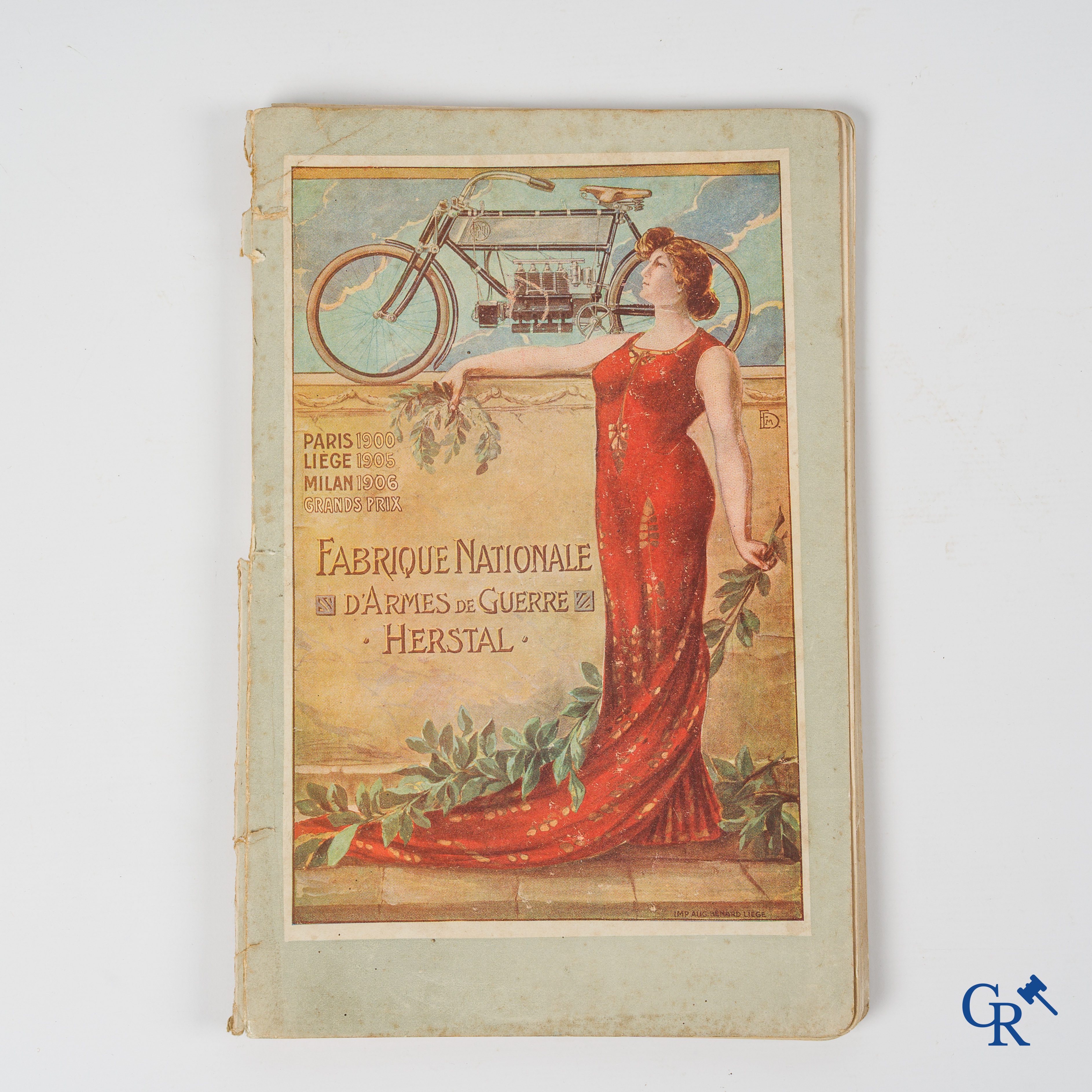 FN. Fabrique Nationale, Herstal-Luik. Originele onderhoudsboek voor de 4 cylinder motorfiets F.N., model 1907.