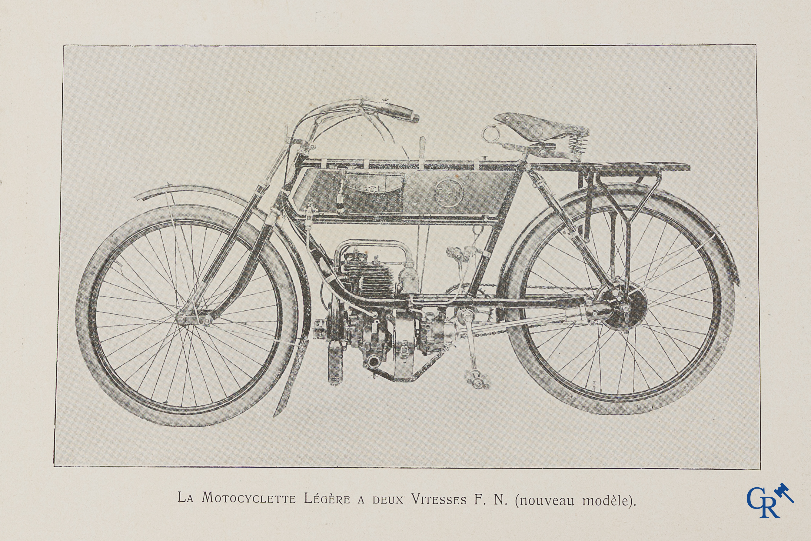 FN. Fabrique Nationale. Publiciteitsfolder voor het nieuwe model, lichte motorfiets met 2 versnellingen uit 1909.
