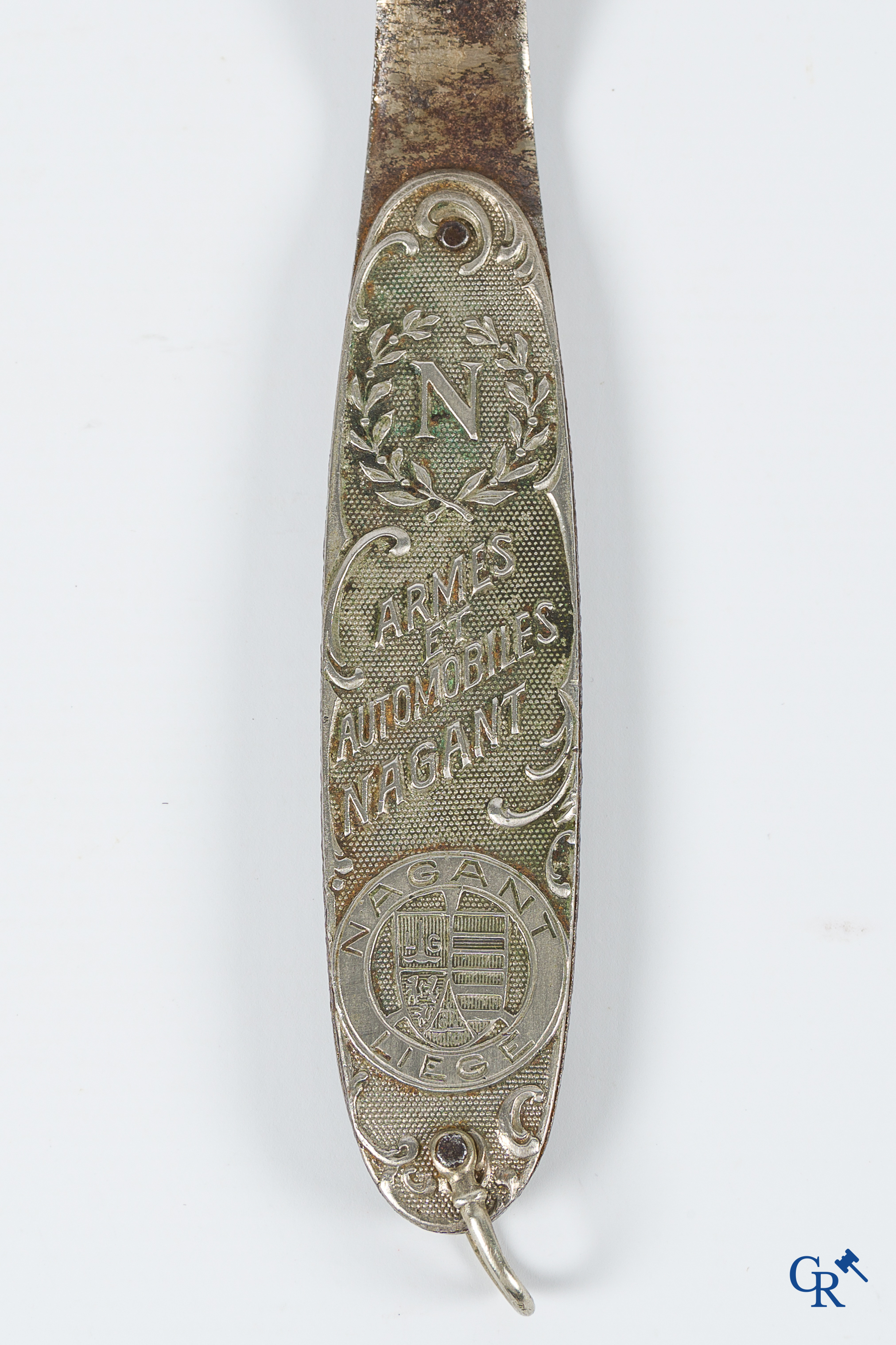 Automobilia. Automobiles et Armes Nagant-Liège. Publiciteits briefopener. Begin jaren '20.