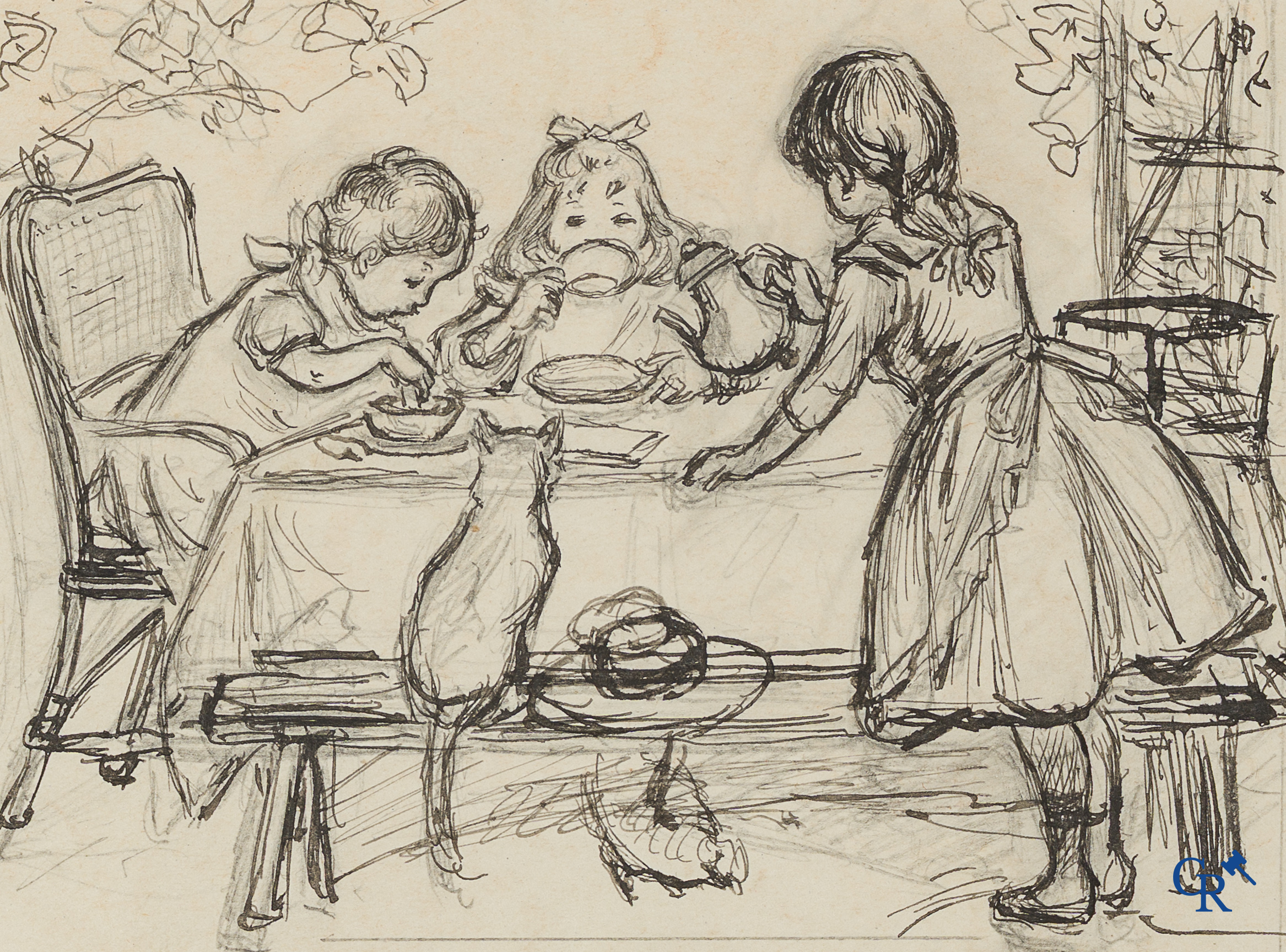 Firmin Bouisset (1859-1925) Origineel voorstel voor een publiciteitskalender voor de producten van Maggi.