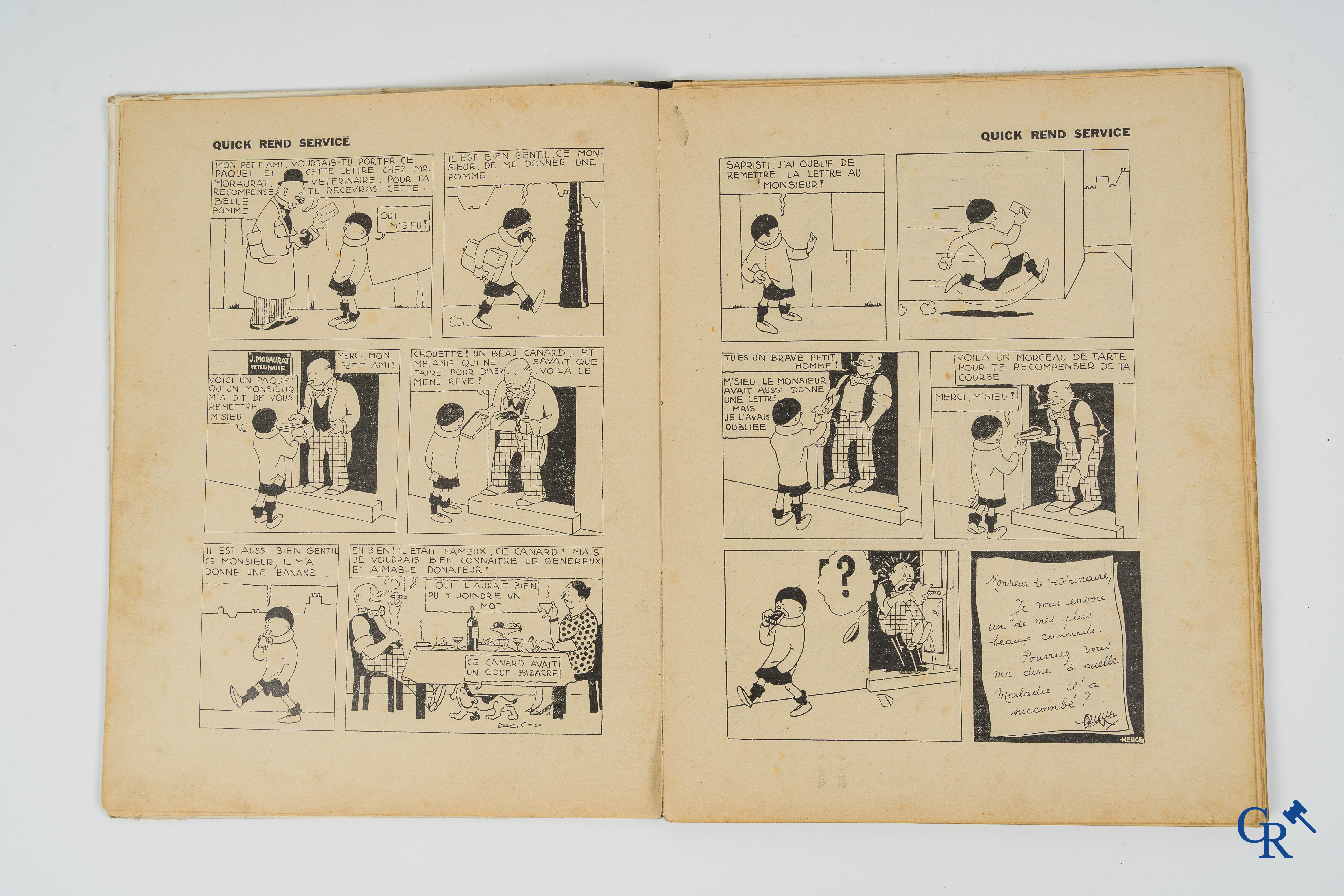 Hergé. Quick et Flupke, Gamins de Bruxelles. Les éditions du Petit "Vingtième" 11, Boulevard Bischoffsheim, Bruxelles.