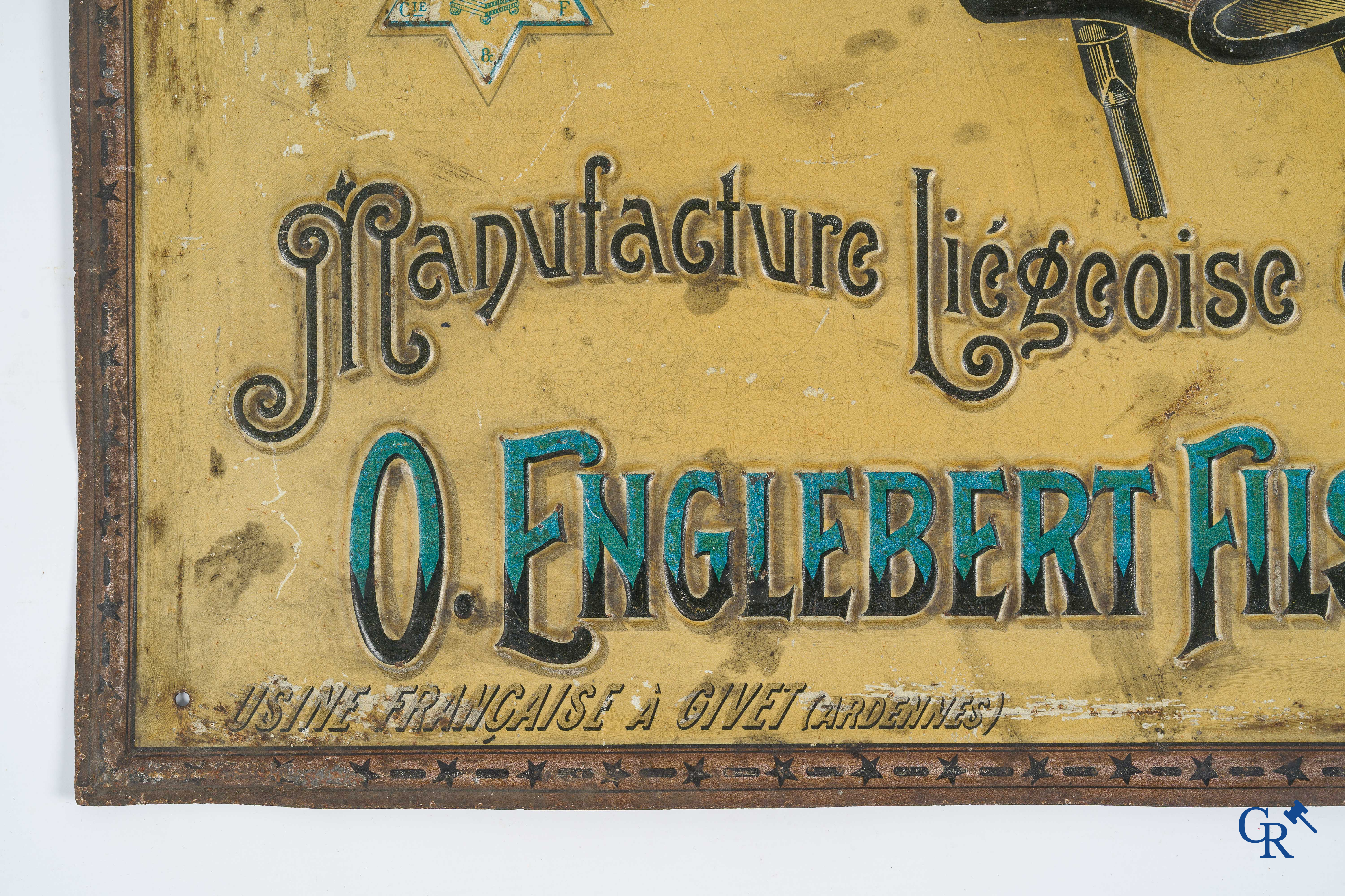 Pneu Englebert, Pour voitures et automobiles. Manufacture Liégeoise de Caoutchouc. O. Englebert Fils. Circa 1900.