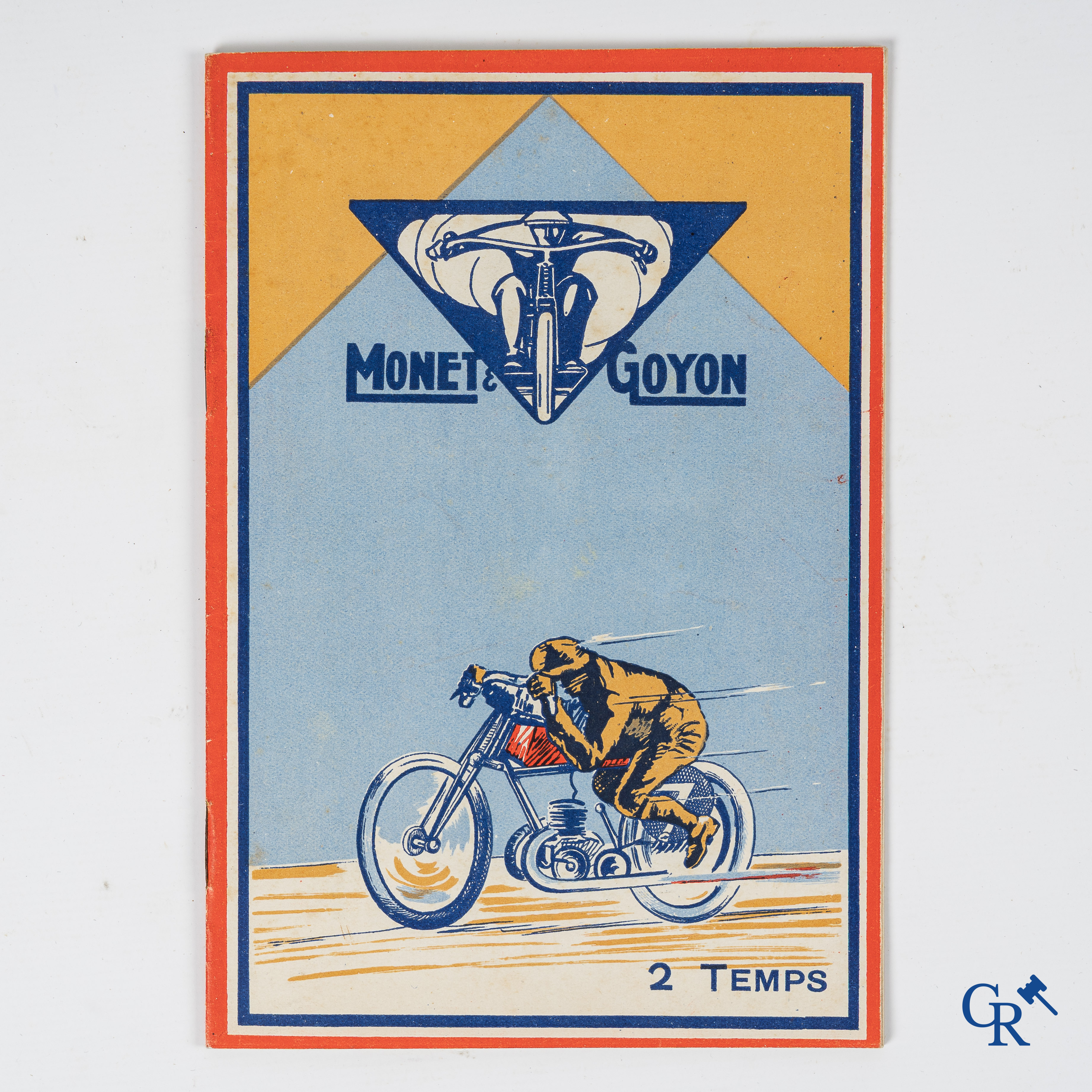 Monet & Goyon. Originele smeer- en onderhoudsboek voor 2-takt motorfietsen en een flyer voor de Super Sport.