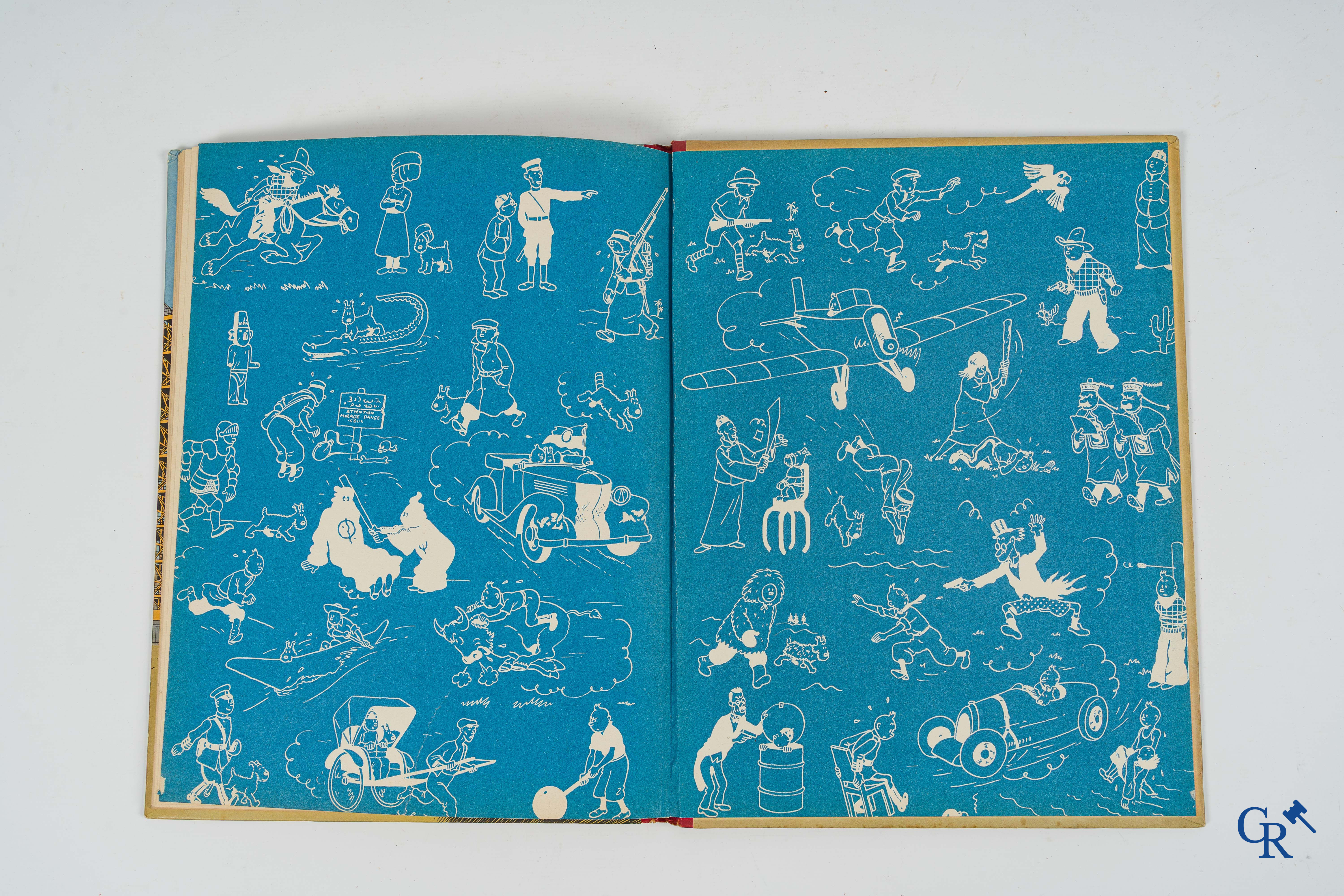 Hergé. Kuifje. Les aventures de Tintin. 2 stripverhalen. "Objectif Lune" en "Les Cigares du Pharaon". Casterman.