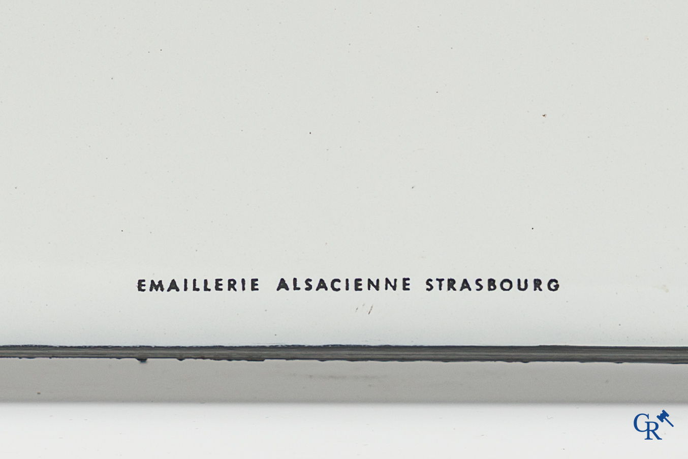 Lubrifiants Cofran. Emaille reclamebord met ingewerkte thermometer voor auto smeermiddelen Cofran. Jaren '60.