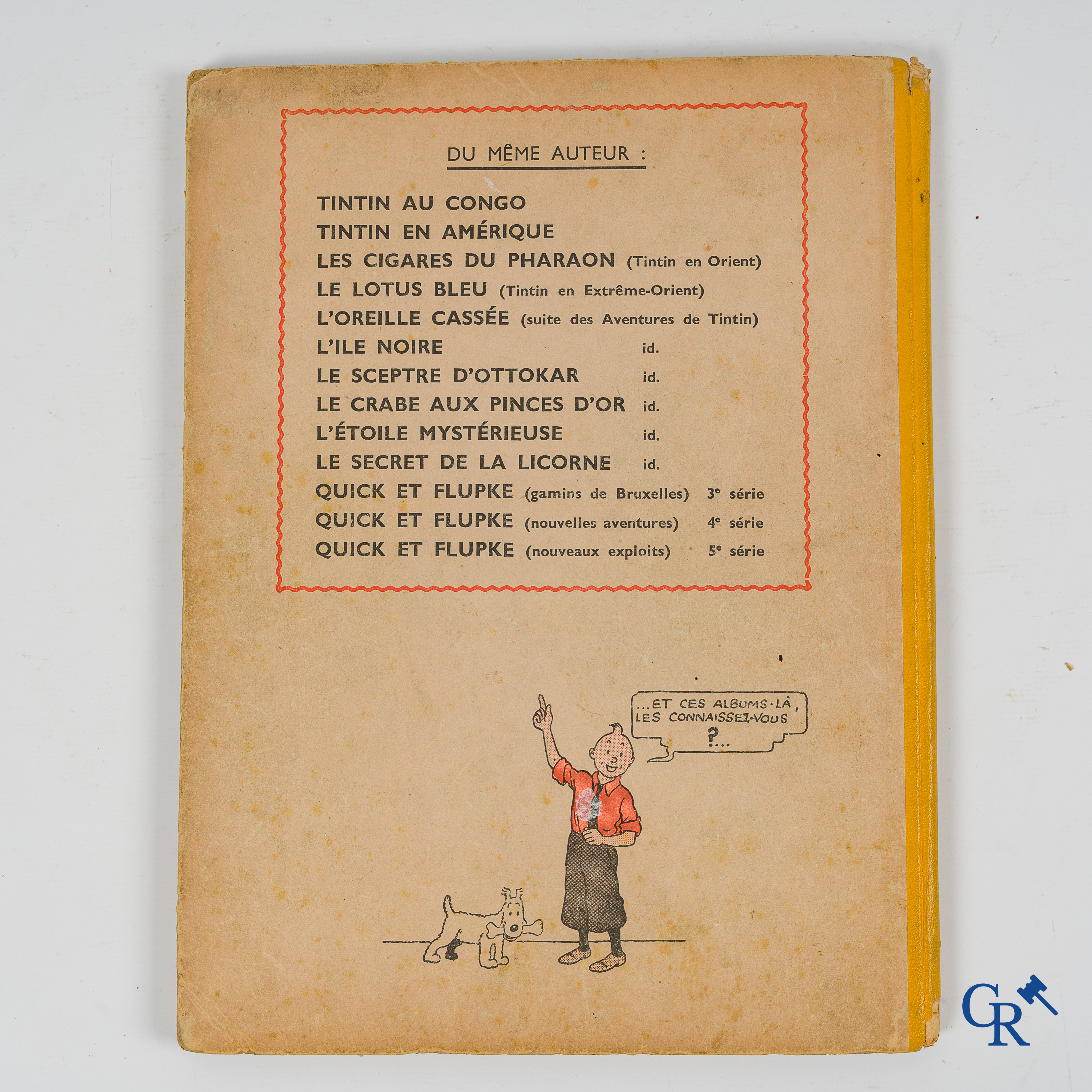 Hergé. Kuifje. Les aventures de Tintin. L'oreille cassée. Stripverhaal. Casterman. Imprimé en Belgique.