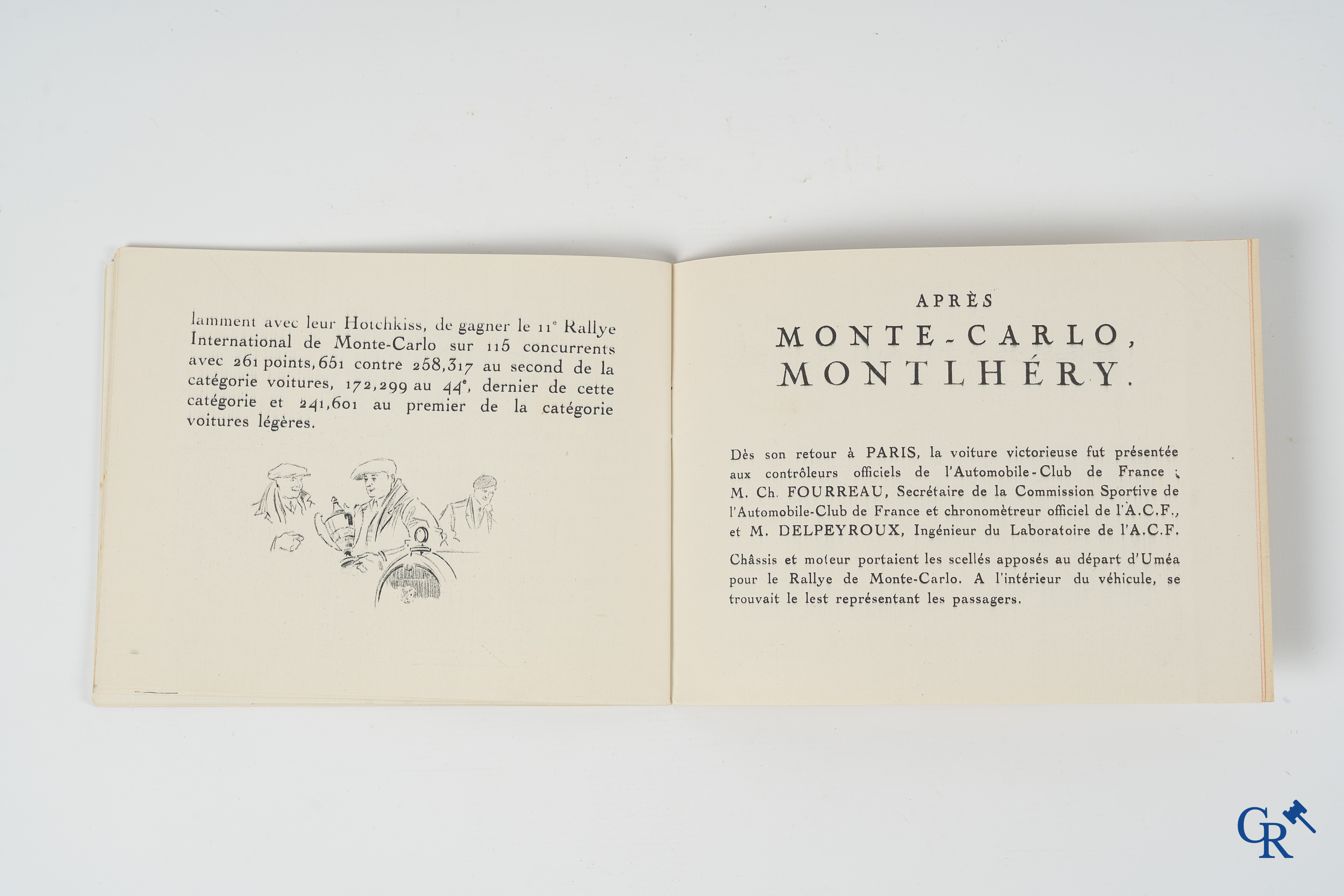 Geo Ham, Georges Hamel (1900-1972) voor Hotchkiss. Beschrijving van de Rallye Monte Carlo, 1932.