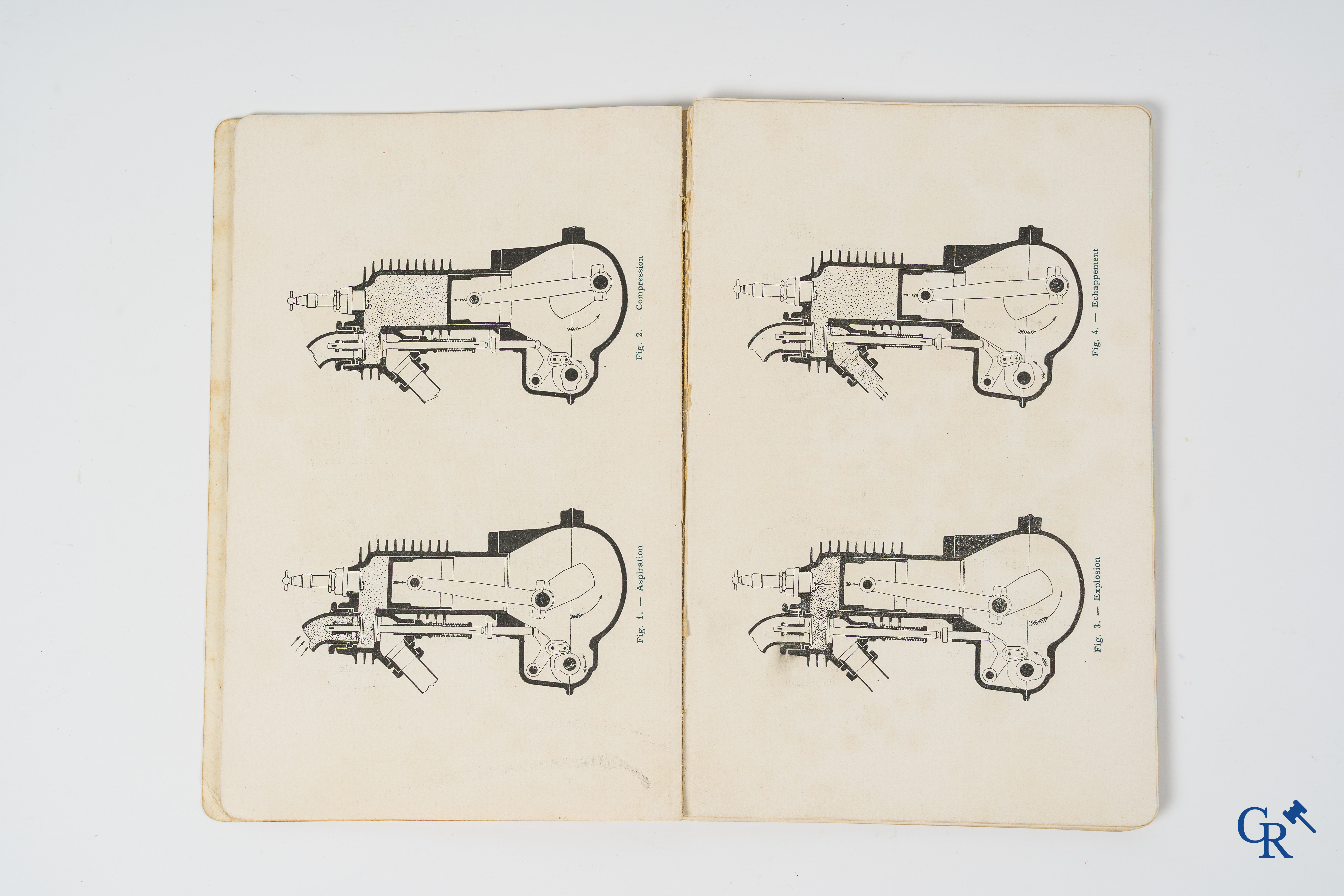 FN. Fabrique Nationale, Herstal-Luik. Originele onderhoudsboek voor de 4 cylinder motorfiets F.N., model 1907.