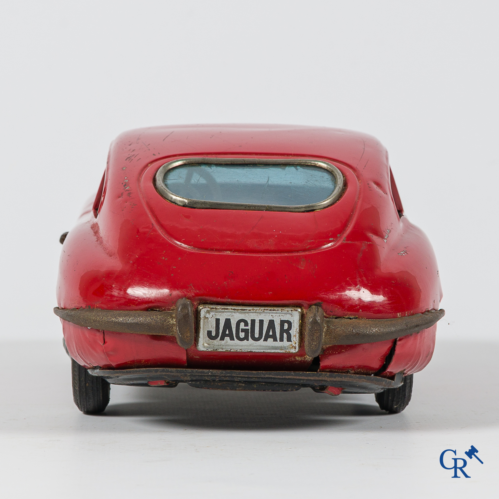 Nomura Toys, TN, made in Japan, Jaguar E-Type in blik met frictie aandrijving. Jaren '60.