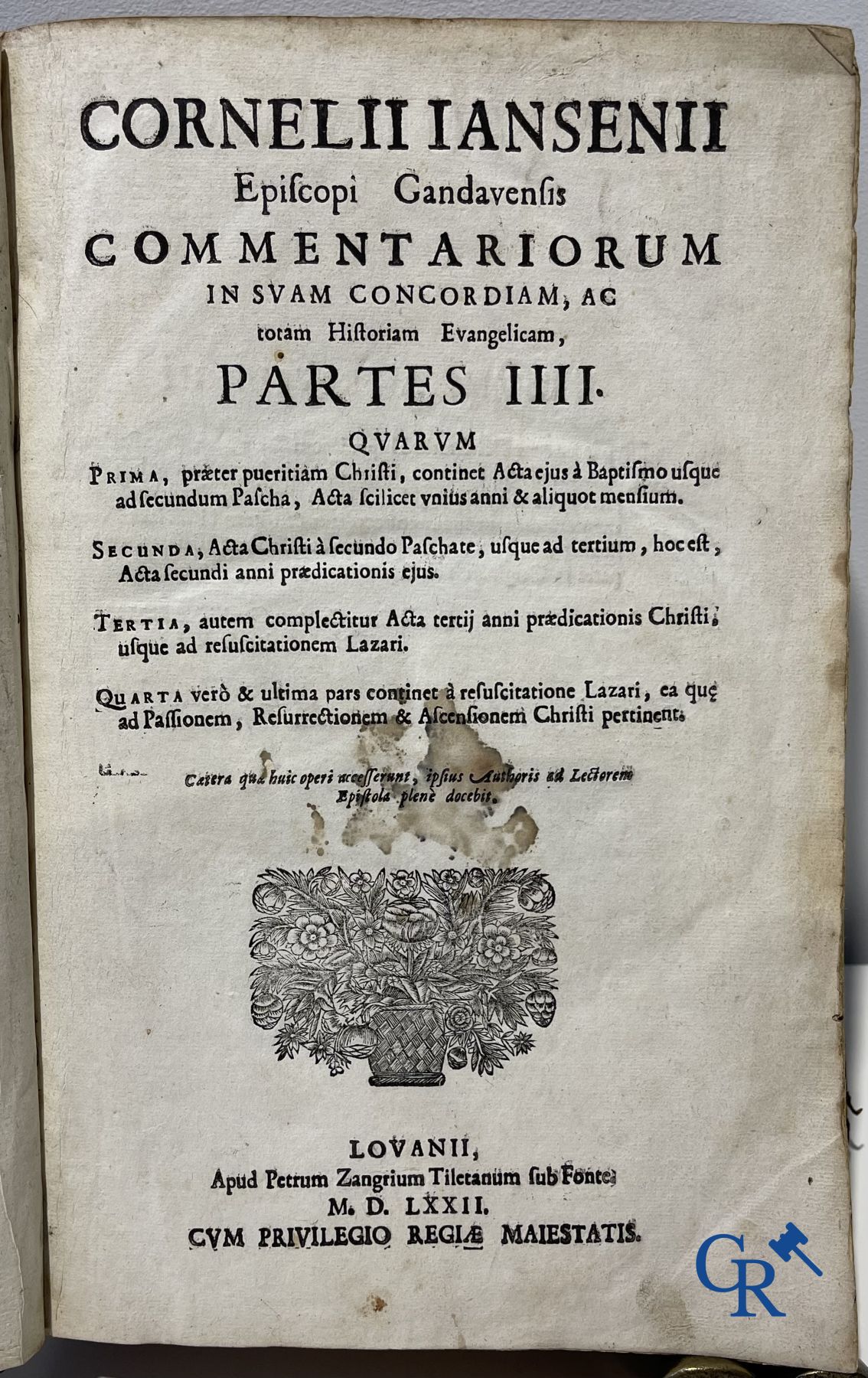 Early printed books: Cornelius Jansenius, Commentariorum, Petrus Zangrius Tiletanus 1572 and Concordantiae, Keerberg.