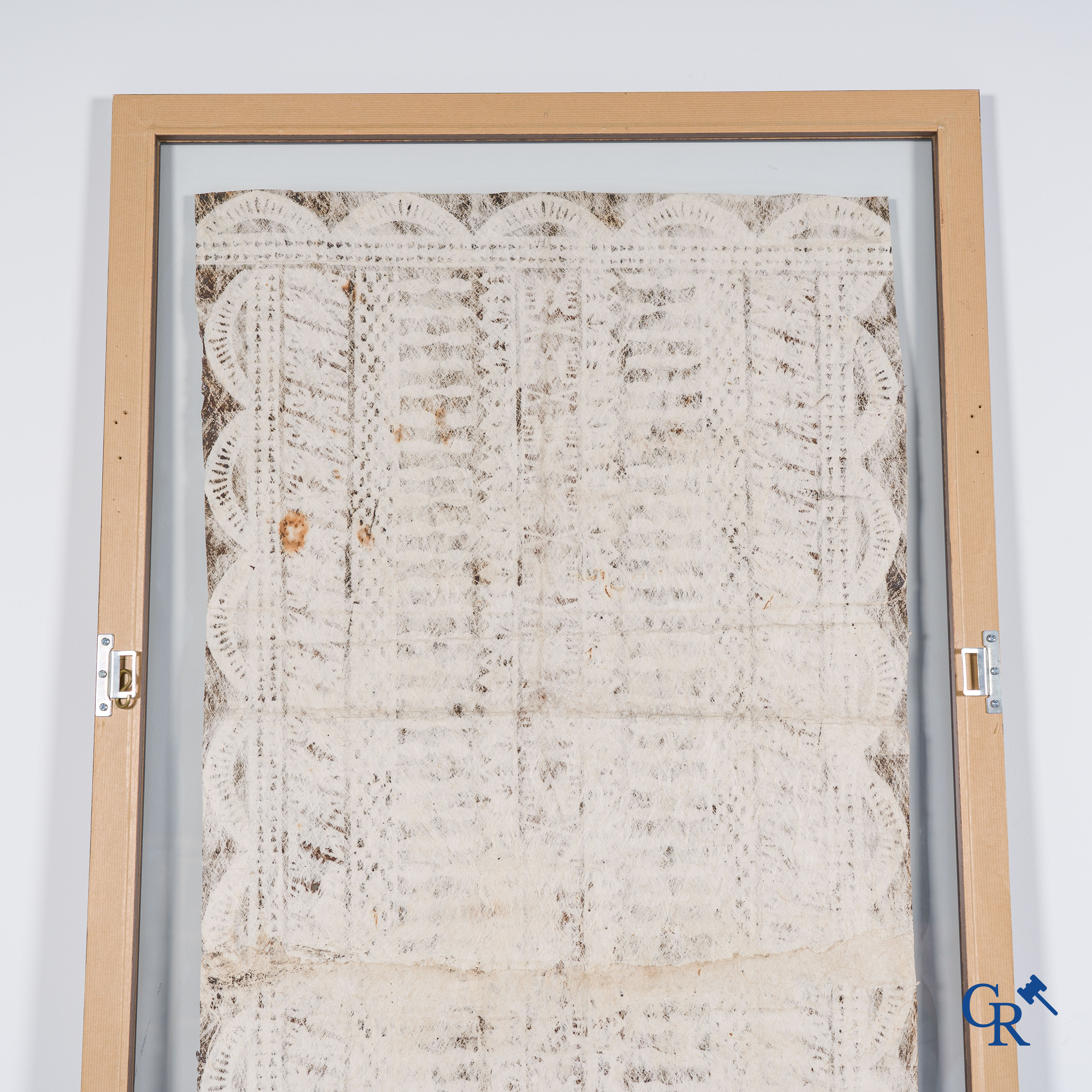 A large decorative frame with incorporated Papyrus. Around 1980.