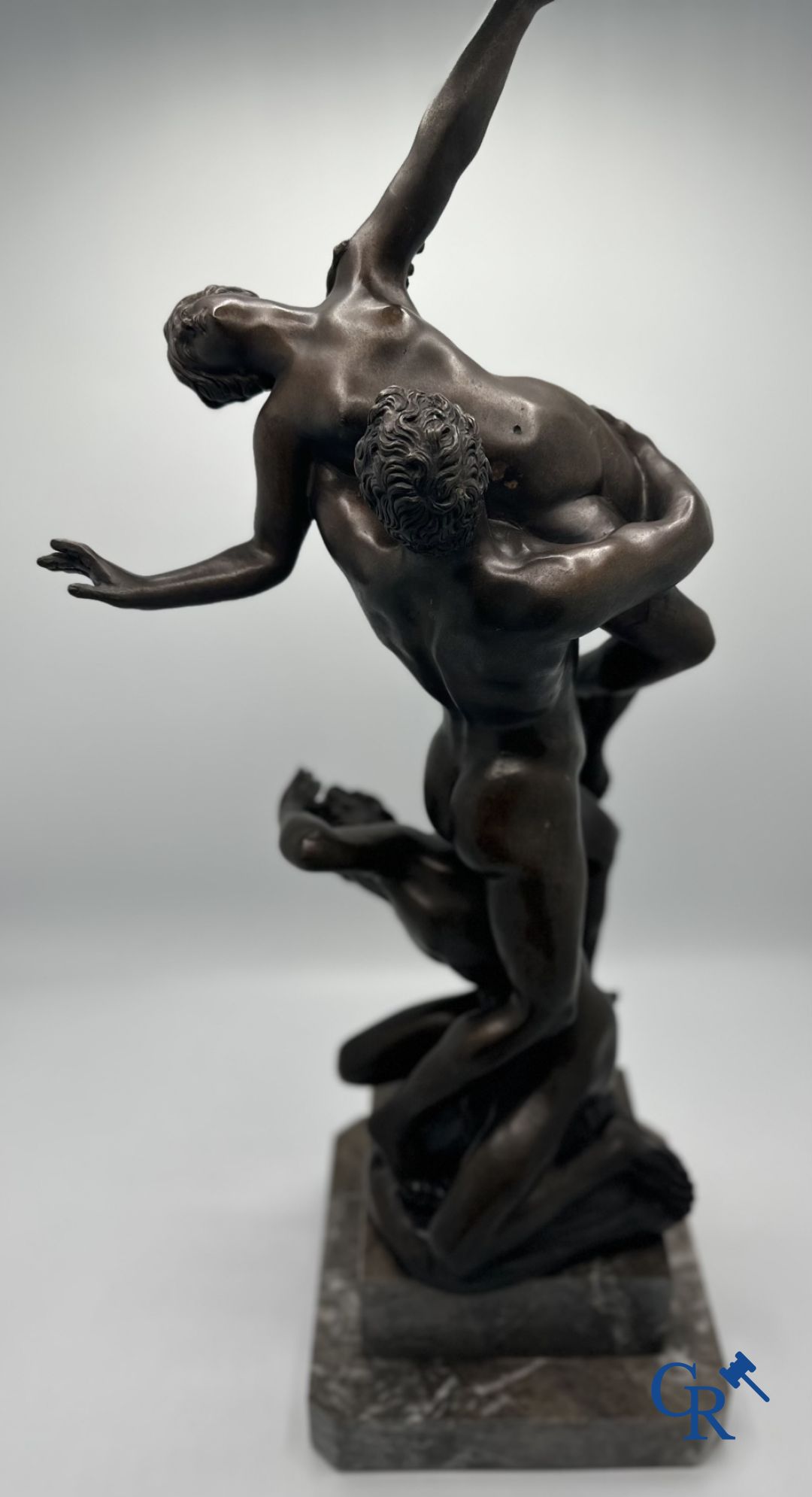 Statue en bronze de l'Enlèvement des Sabines d'après Giambologna. 20ème.