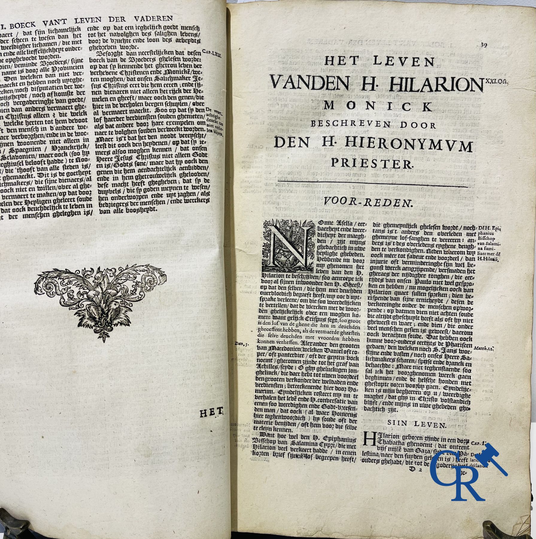 Oude boekdrukken: Rosweydus, Heribertus. Het leven ende spreucken der Vaderen beschreven door den H. Hieronymus. 1643.