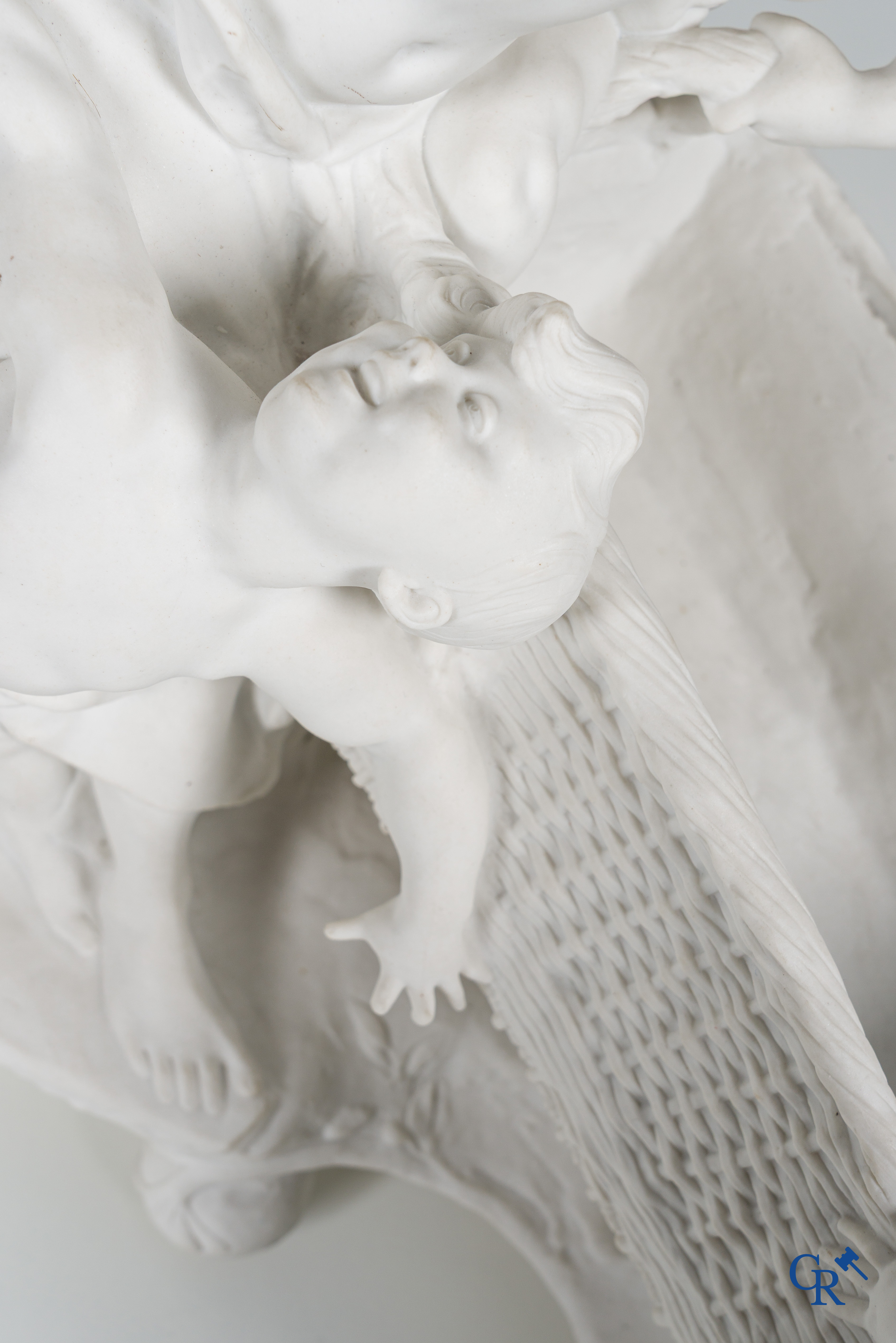 Jules Cheret (1836-1932) & Manufacture de Sèvres. Uitzonderlijk 3-delige Milieu de table, "Farandole d'amours".