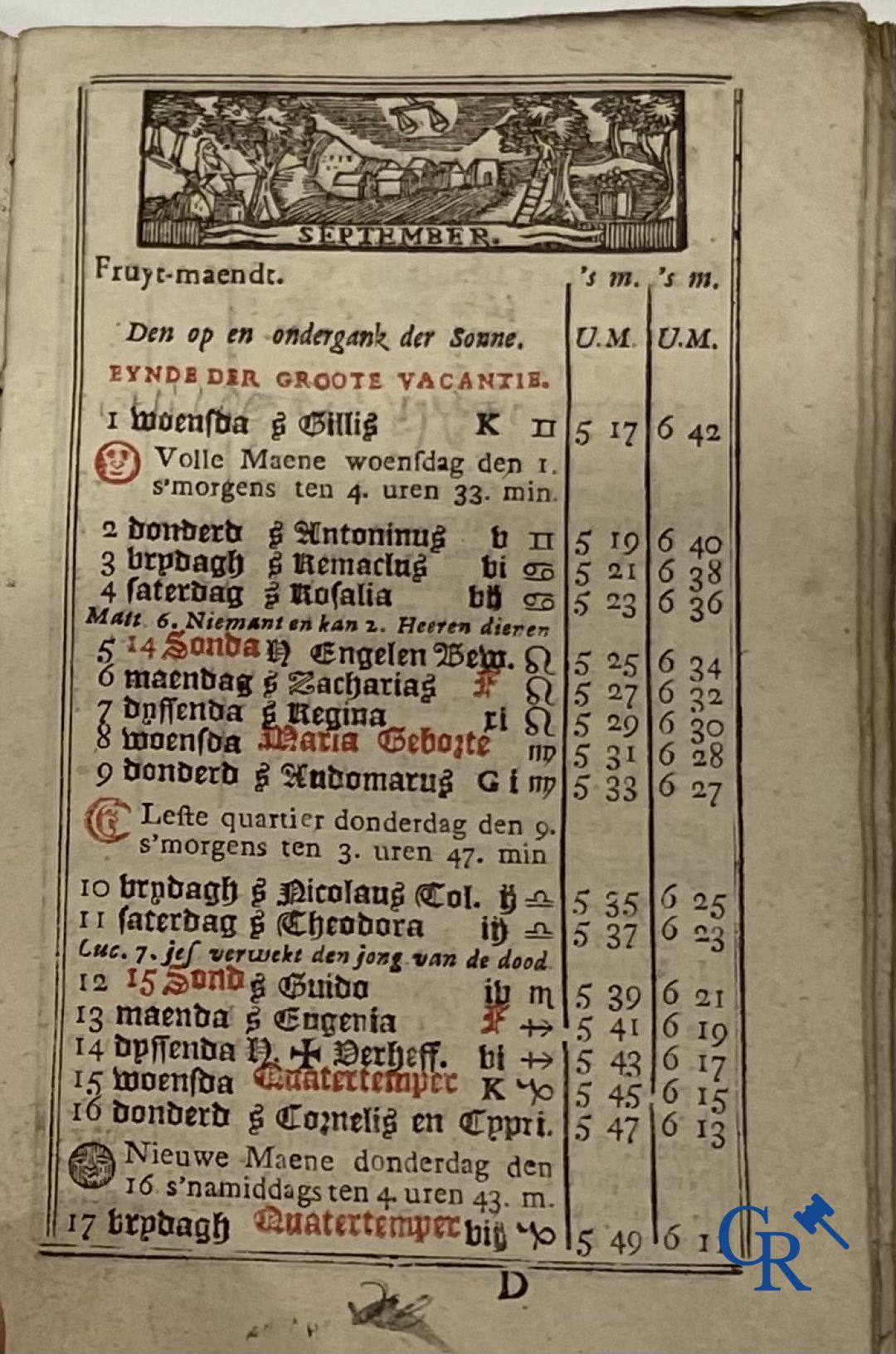 Livres anciens : Jan Van Raedersterre, Den nieuwen Vlaemschen comptoir Almanach. 1773 Petrus Joannes Vereecken.