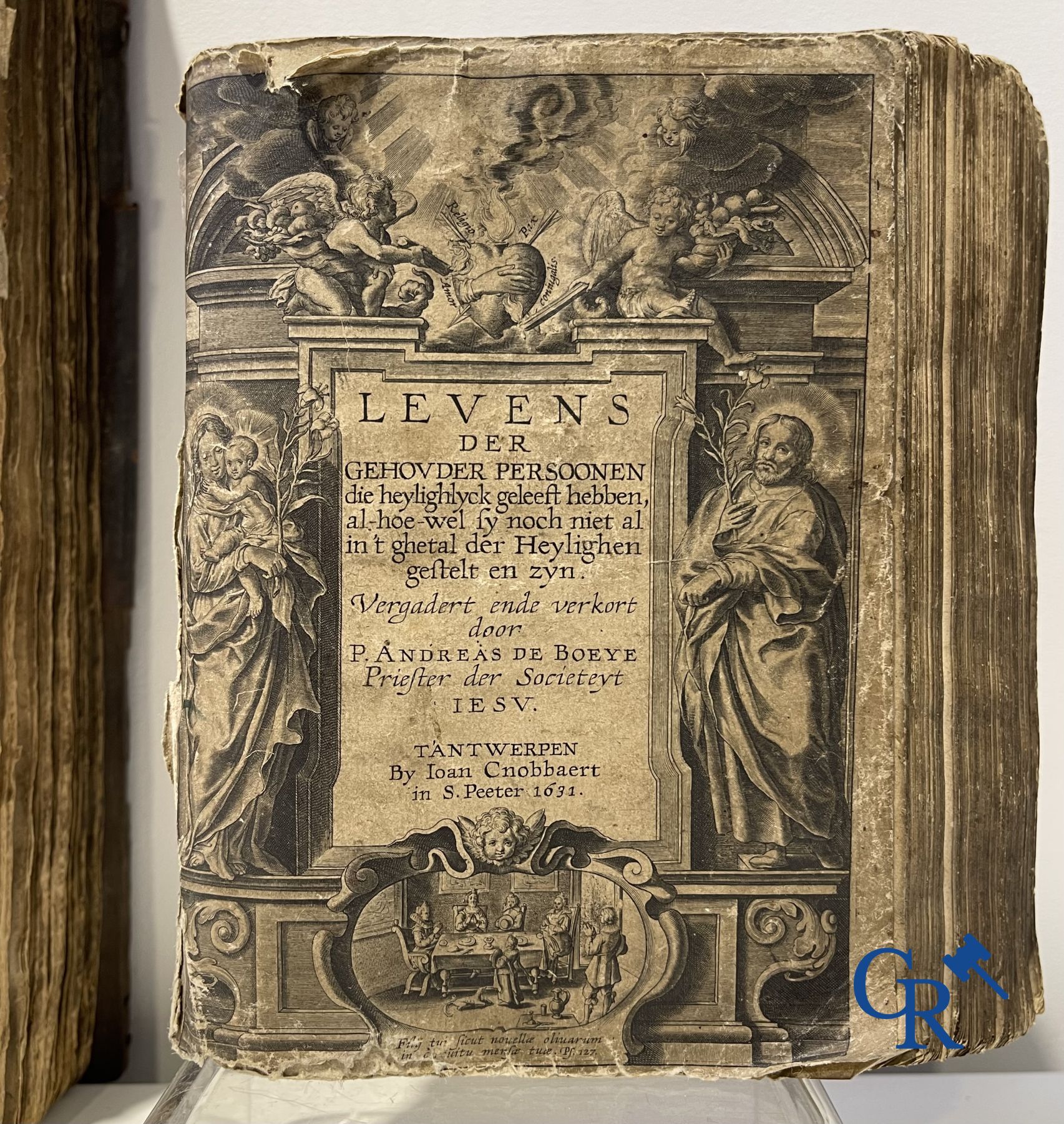 Early printed books: Pedro de Ribadeneira, Heribert Rosweyde, P. Andreas De Boeye. Antwerp 1665 and 1631.