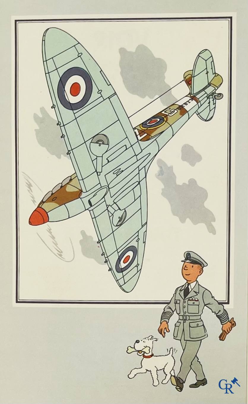 Hergé, L'Aviation Guerre 1939-1945. Collection Voir et Savoir. Copyright 1953. Lombard Brussel.