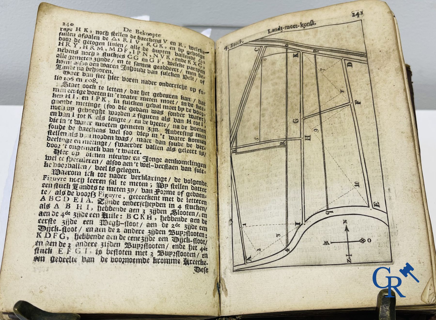 Early printed books: Mattheus Van Nispen. De Beknopte Lant-Meet-Konst. With Mattheus de Vries, in Dordrecht. 1708.