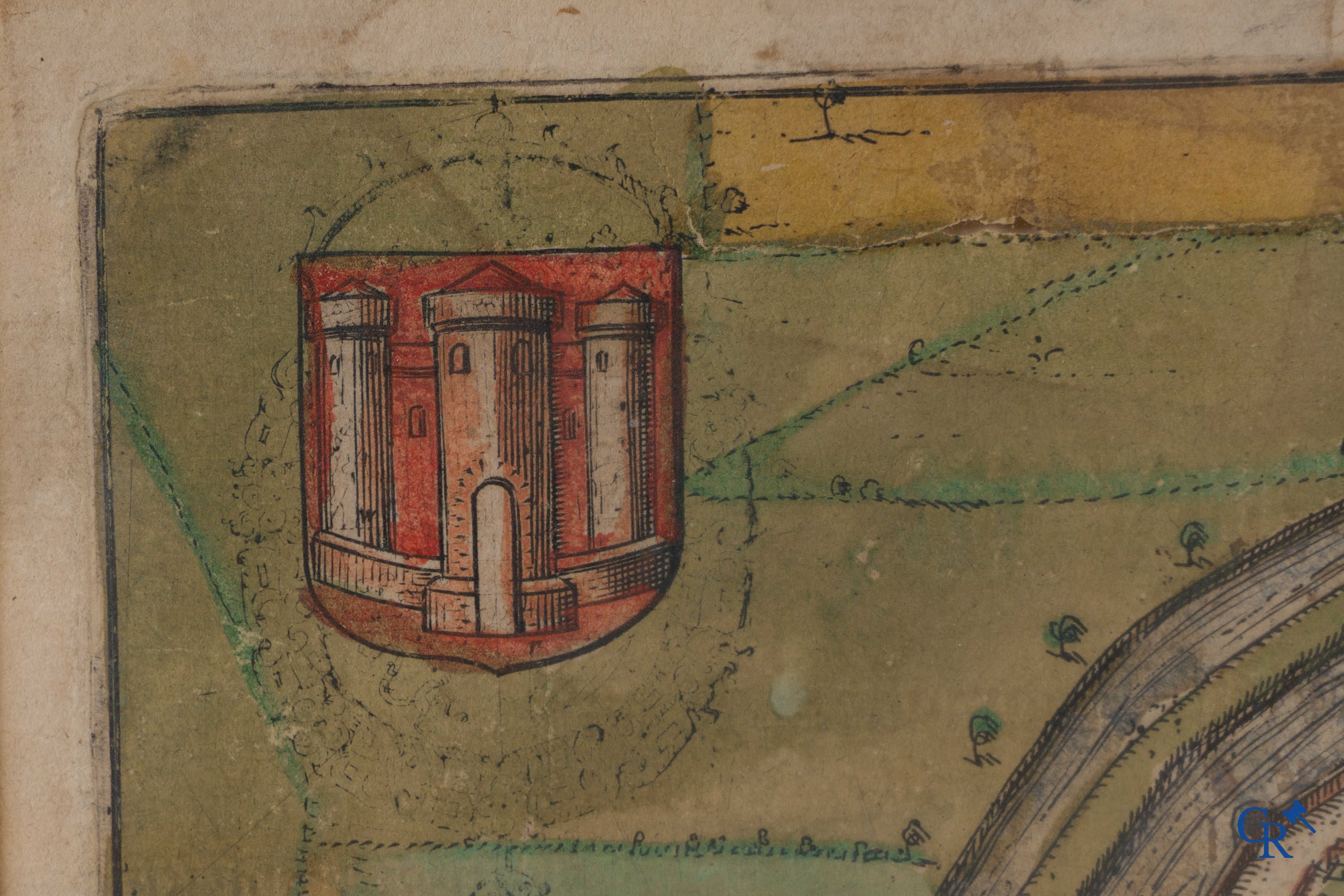 2 Hand-coloured maps of the city of Mons and Tournai.