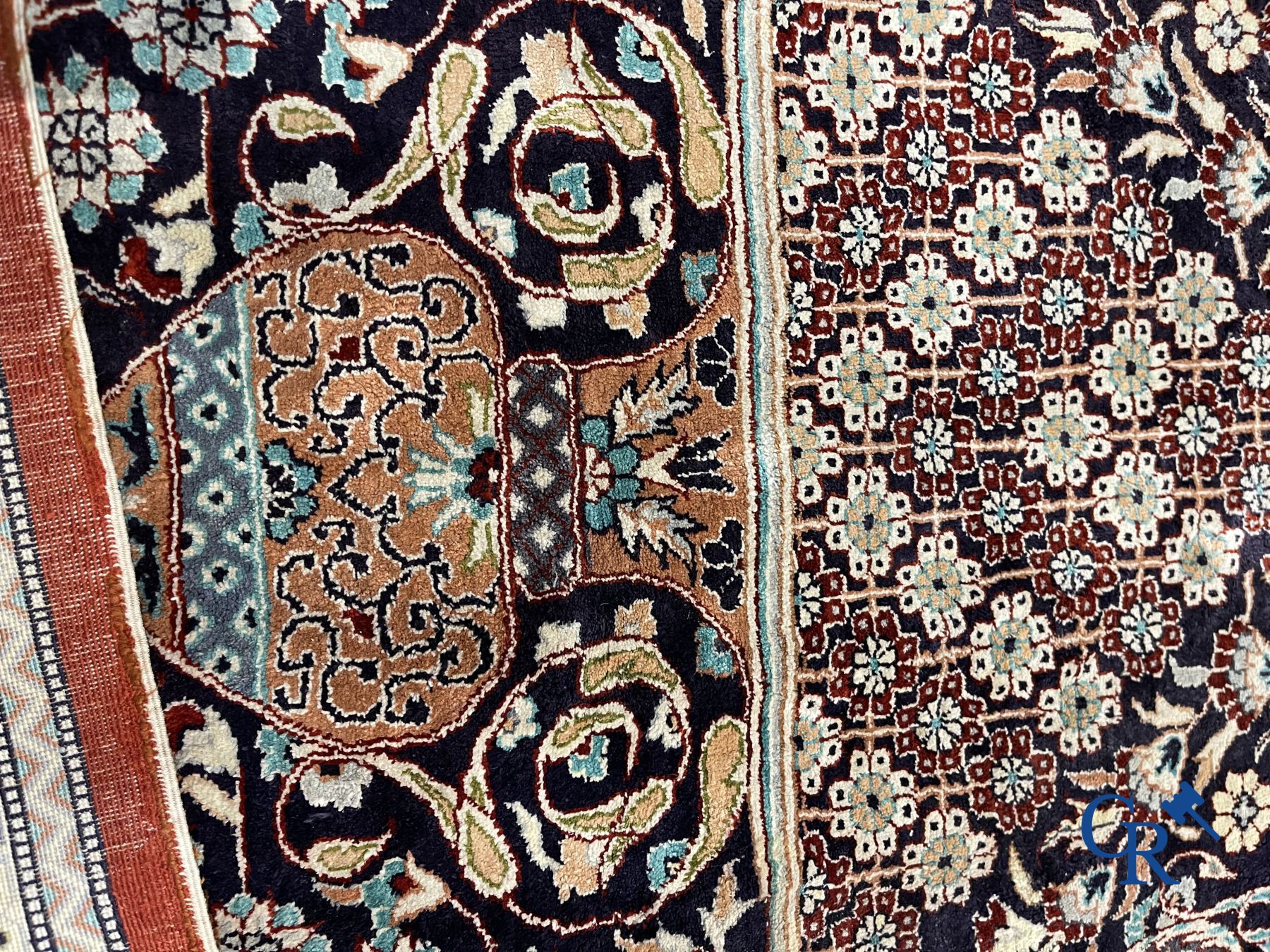 Carpet: Oriental carpet wool and silk