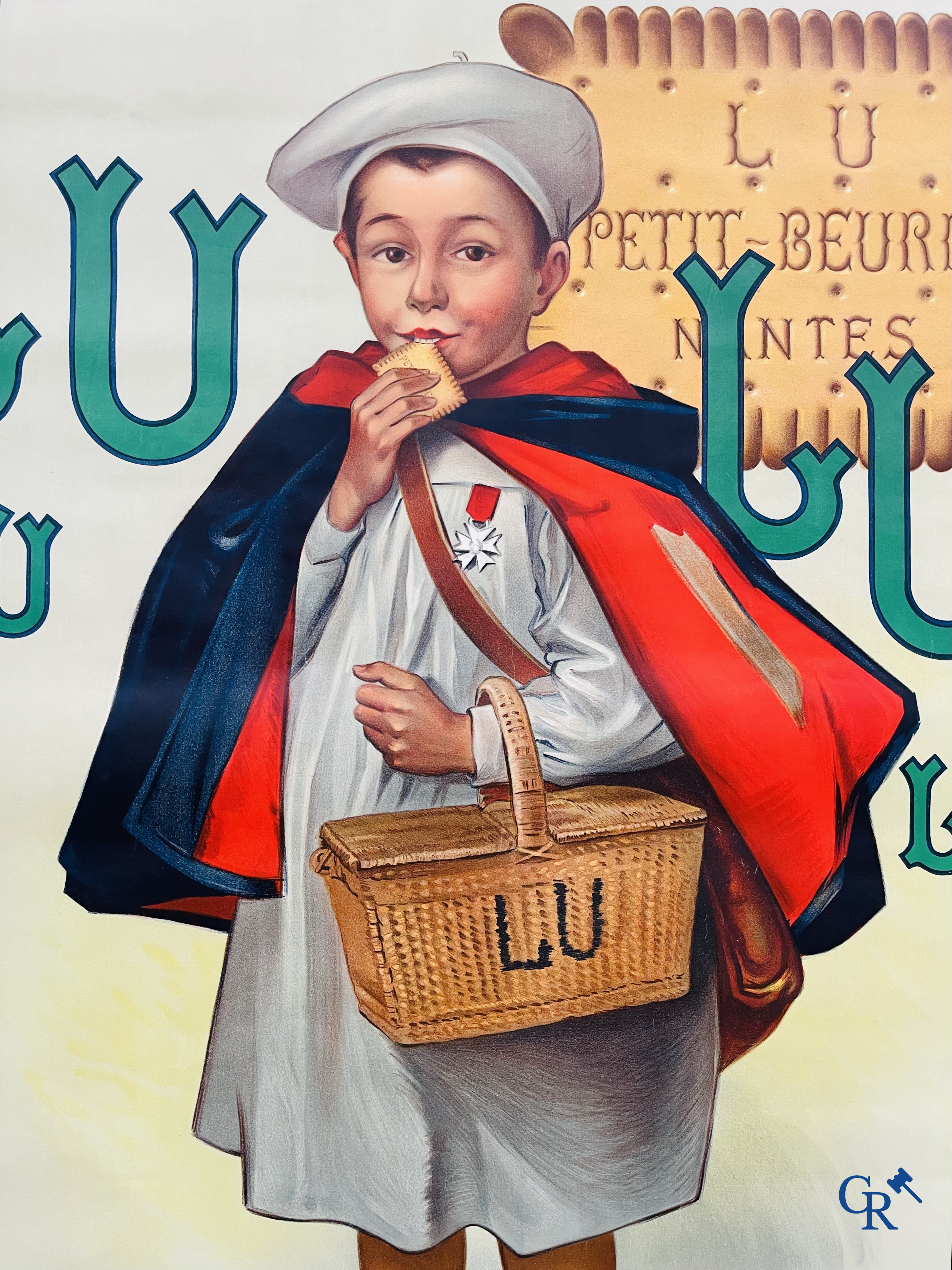 Firmin Bouisset (1859-1925) LU, biscuits Lefèvre-Utile. Publiciteits lithografie voor Petit-Beurre. Daude Frères-Paris.