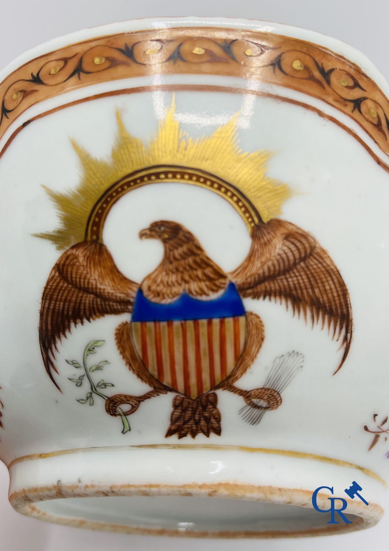 Asian Art: A Chinese famille rose bowl in export porcelain for the American market.