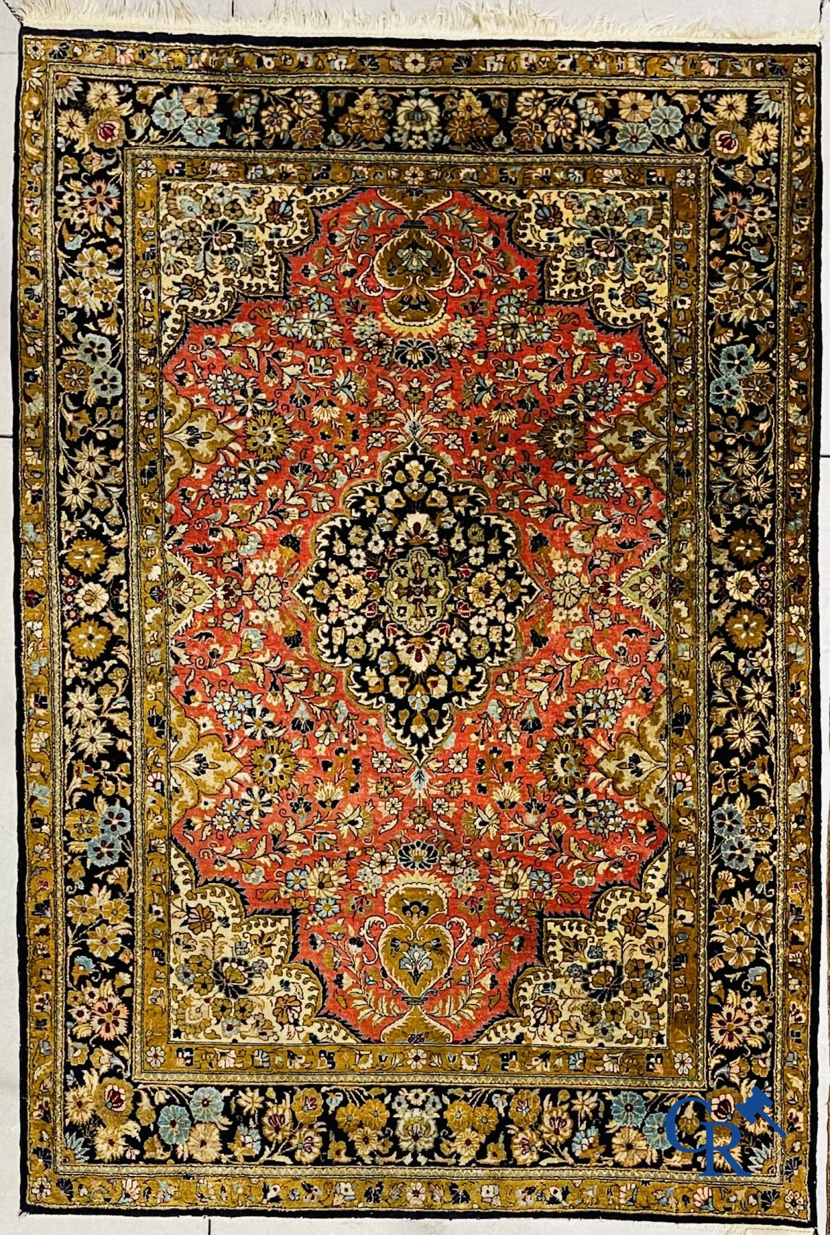 Oriental carpets: Ghoum. 2 Oriental carpets in silk.