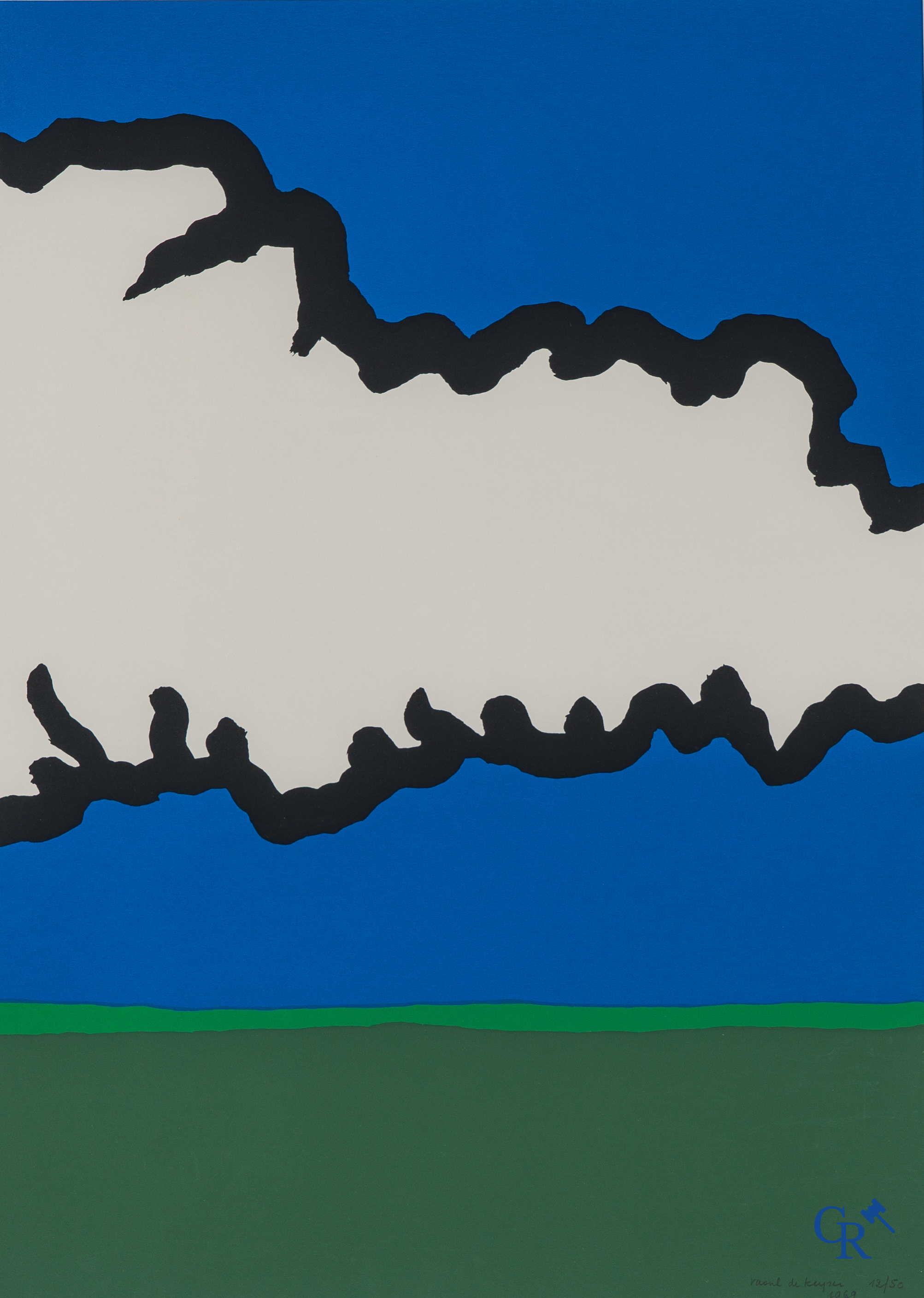 Raoul de Keyser (1930-2012) Zonder titel, 1969. Zeefdruk 12/50.