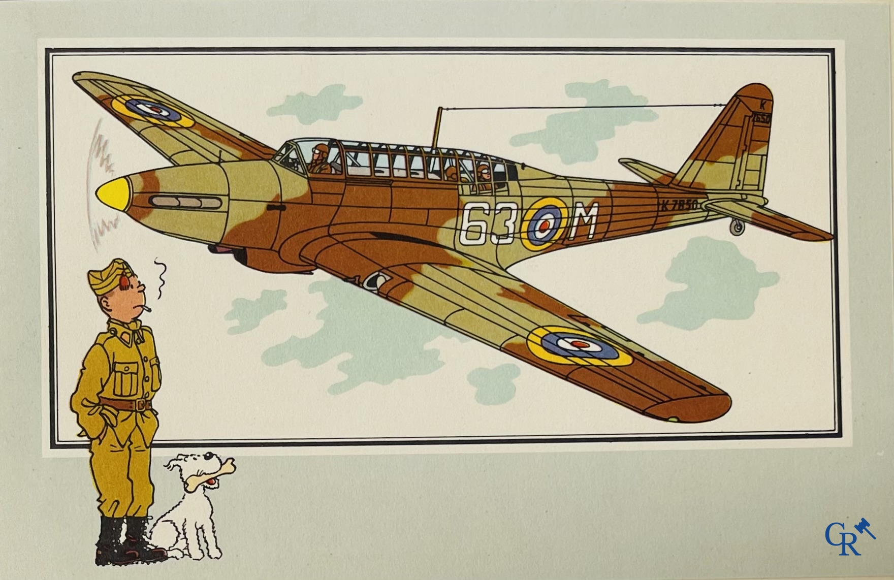 Hergé, L'Aviation Guerre 1939-1945. Collection Voir et Savoir. Copyright 1953. Lombard Brussel.