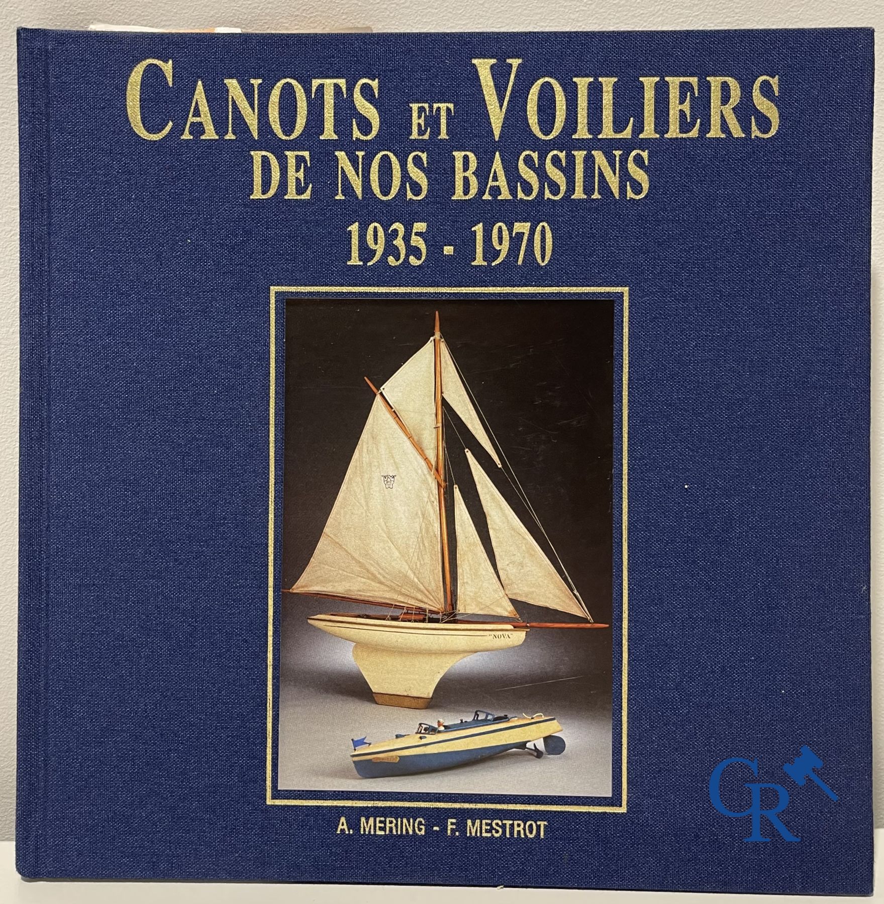 Old toys: Jacques Milet. 4 books on toy boats and 2 original drawings by Jacques Milet.