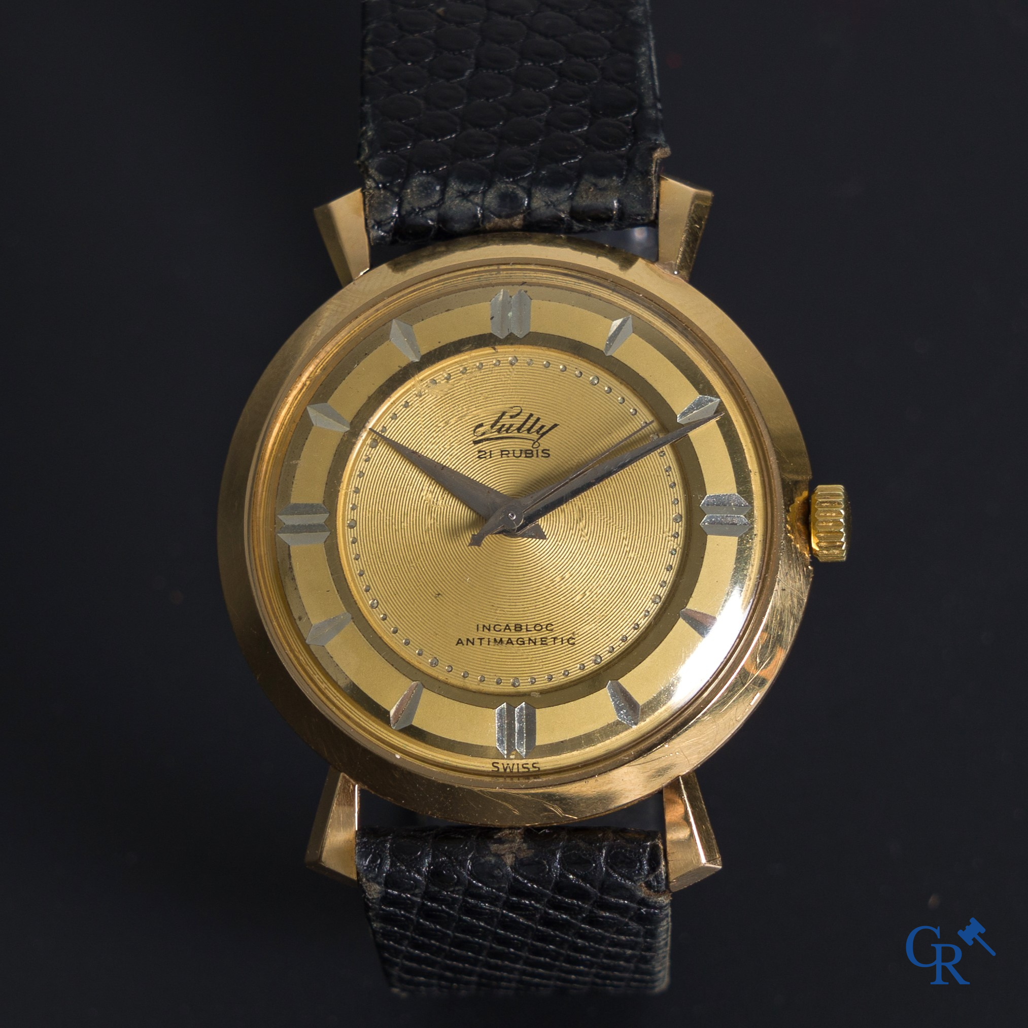 Horloges: Sully, Een herenpolshorloge in goud 18K (750°/00).