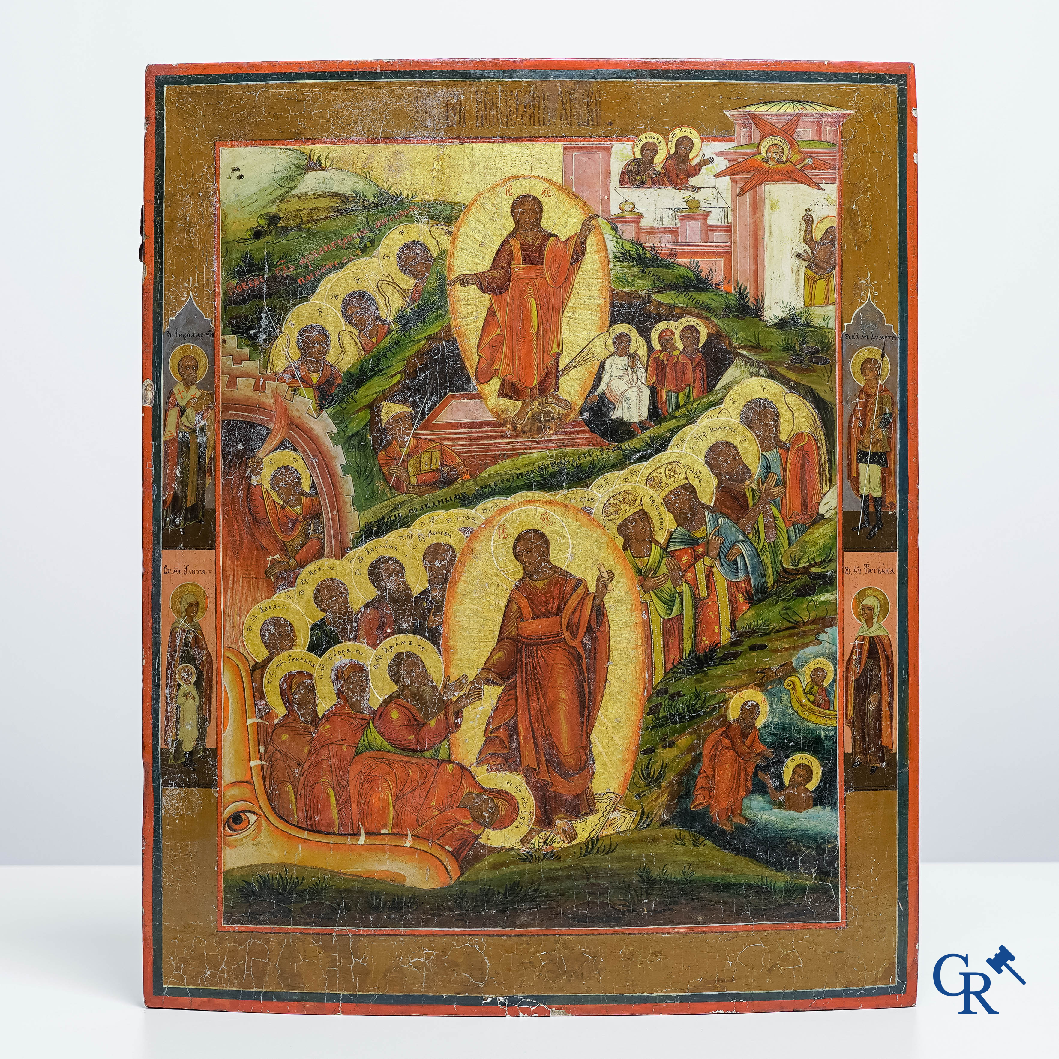 Russian work: Big Russian icon, 19th century.