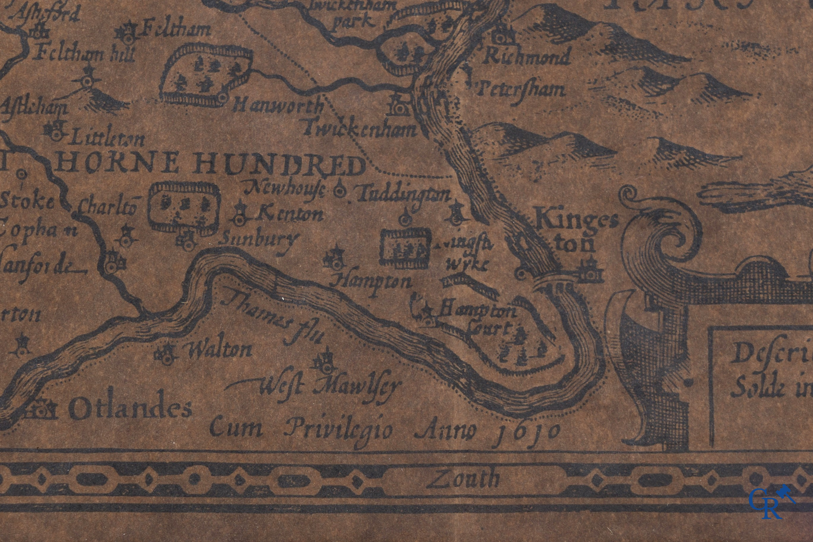 Jodocus Hondius, (Wakken 1563-Amsterdam 1612) cartograaf, plattegrond 1610.