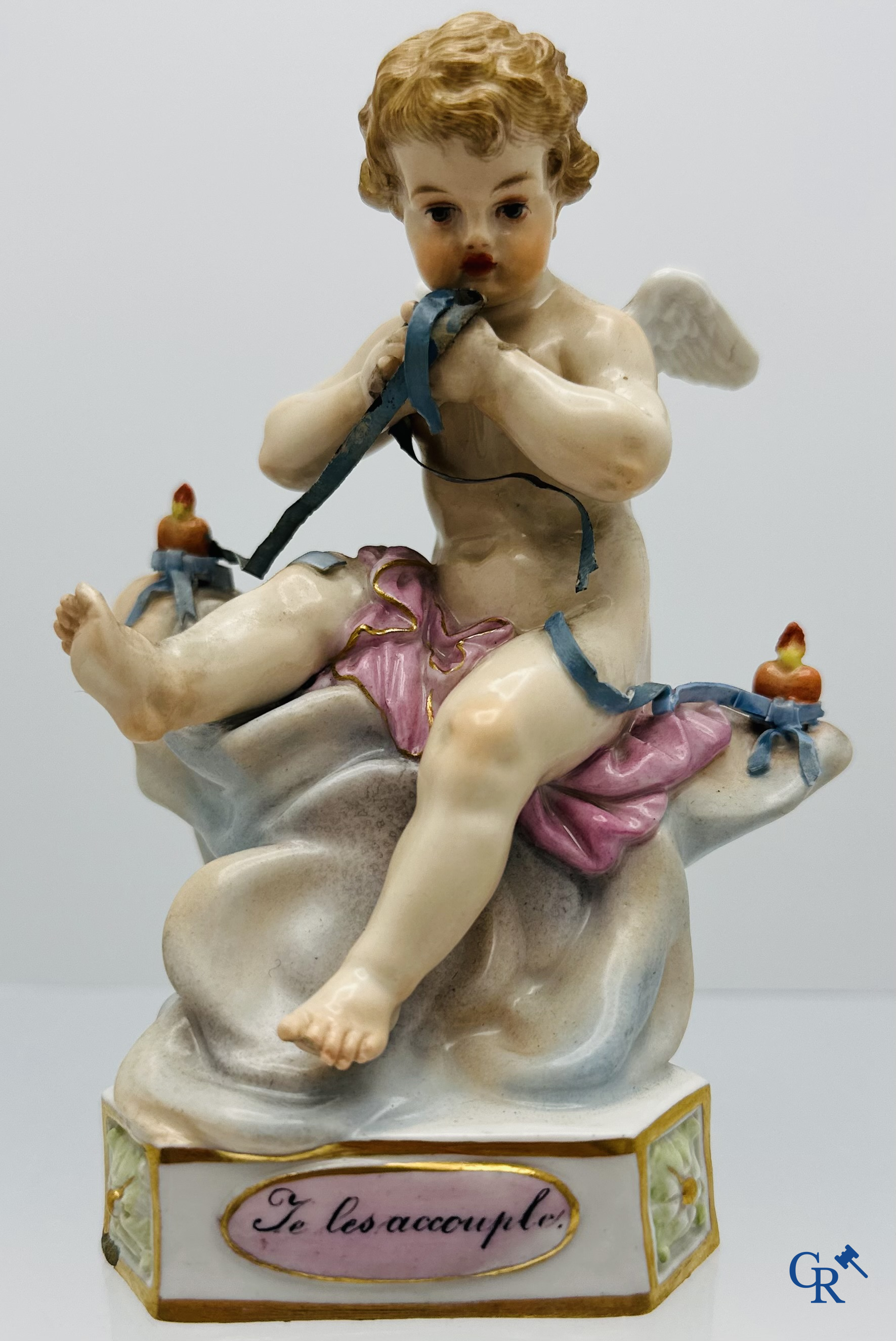 Meissen: Paar figuren in Meissen porselein.