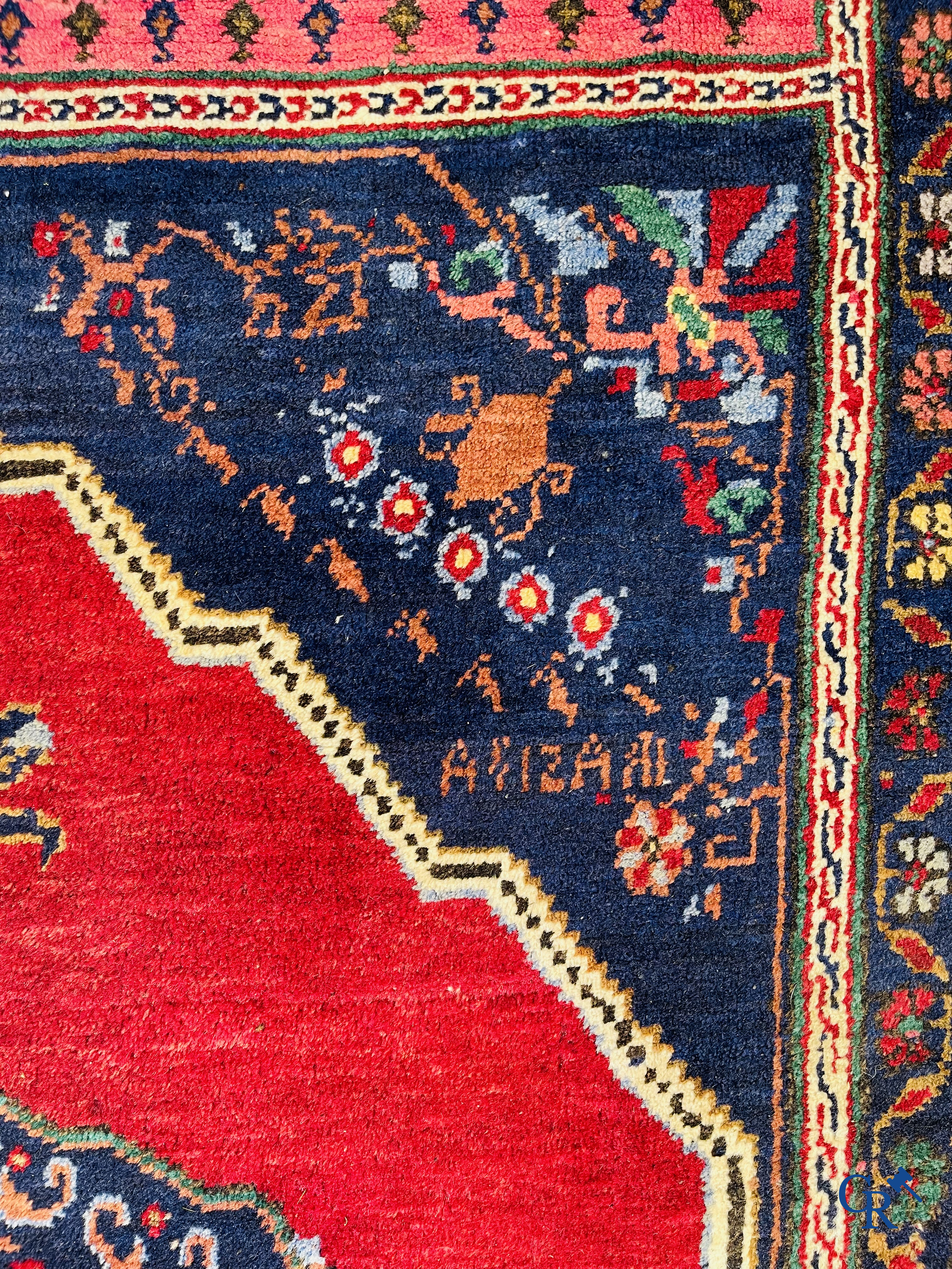 Oriental carpets, 2 antique hand-knotted Oriental carpets.