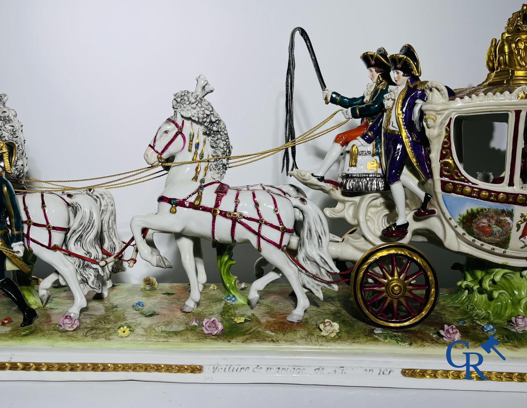 Porcelain: Saxony: "Voiture de mariage de Napoléon 1er".