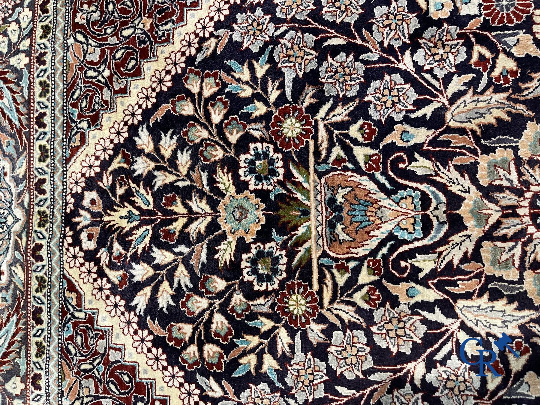 Carpet: Oriental carpet wool and silk