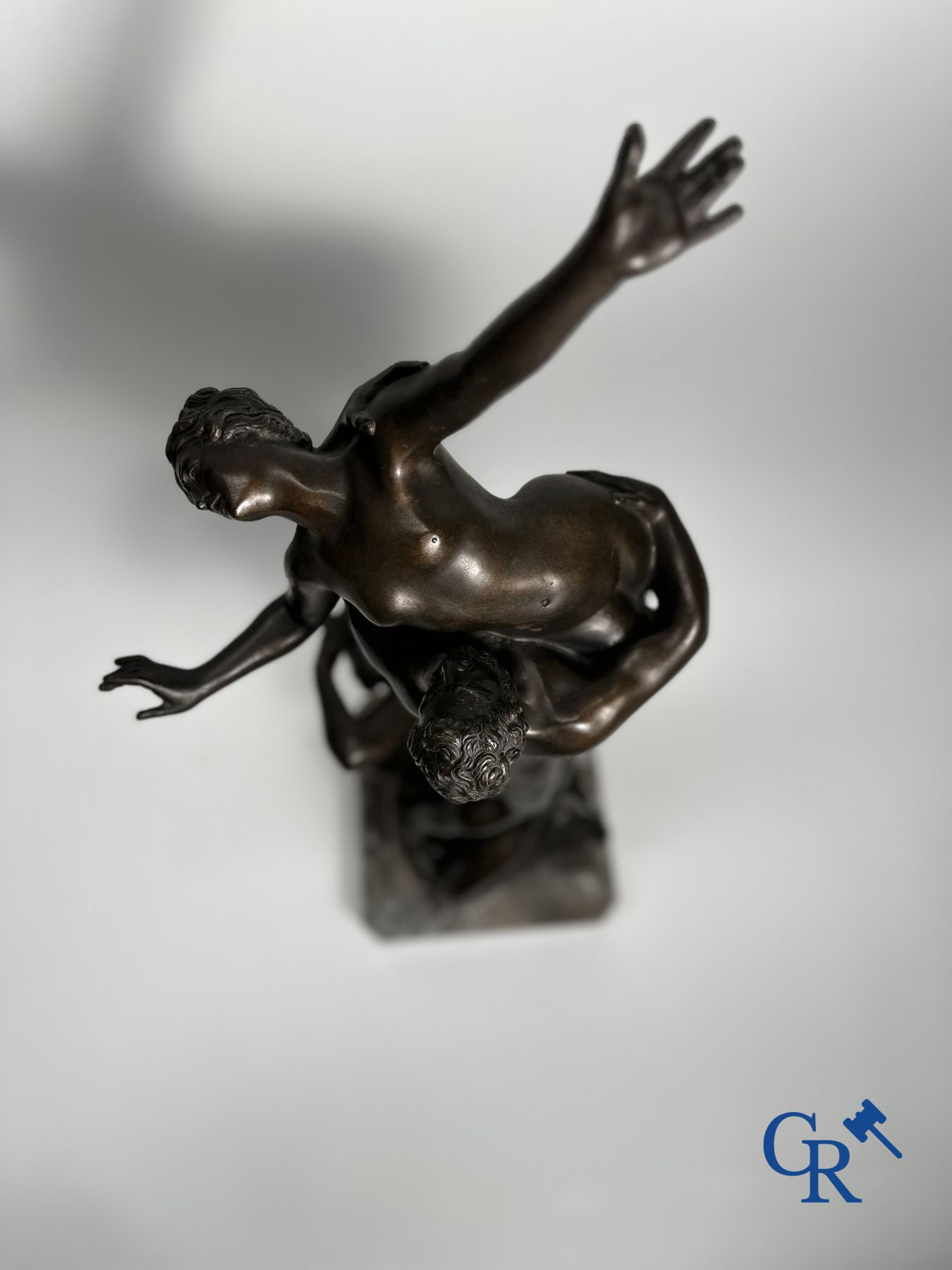 Bronze statue of the Abduction of the Sabine Women after Giambologna. 20th century.