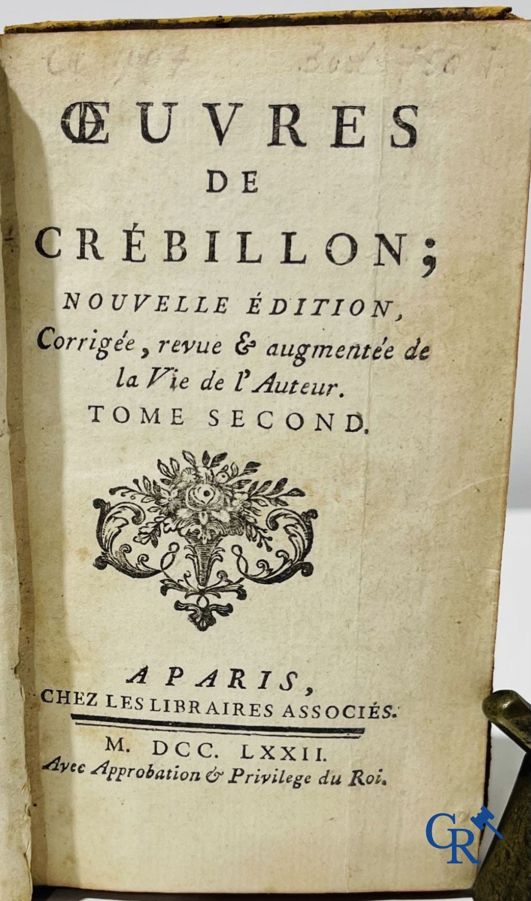 Early printed books: Abbé de Fontenay (4 volumes) 1774 and Les oeuvres de monsieur de Crébillon (3 volumes) 1754.