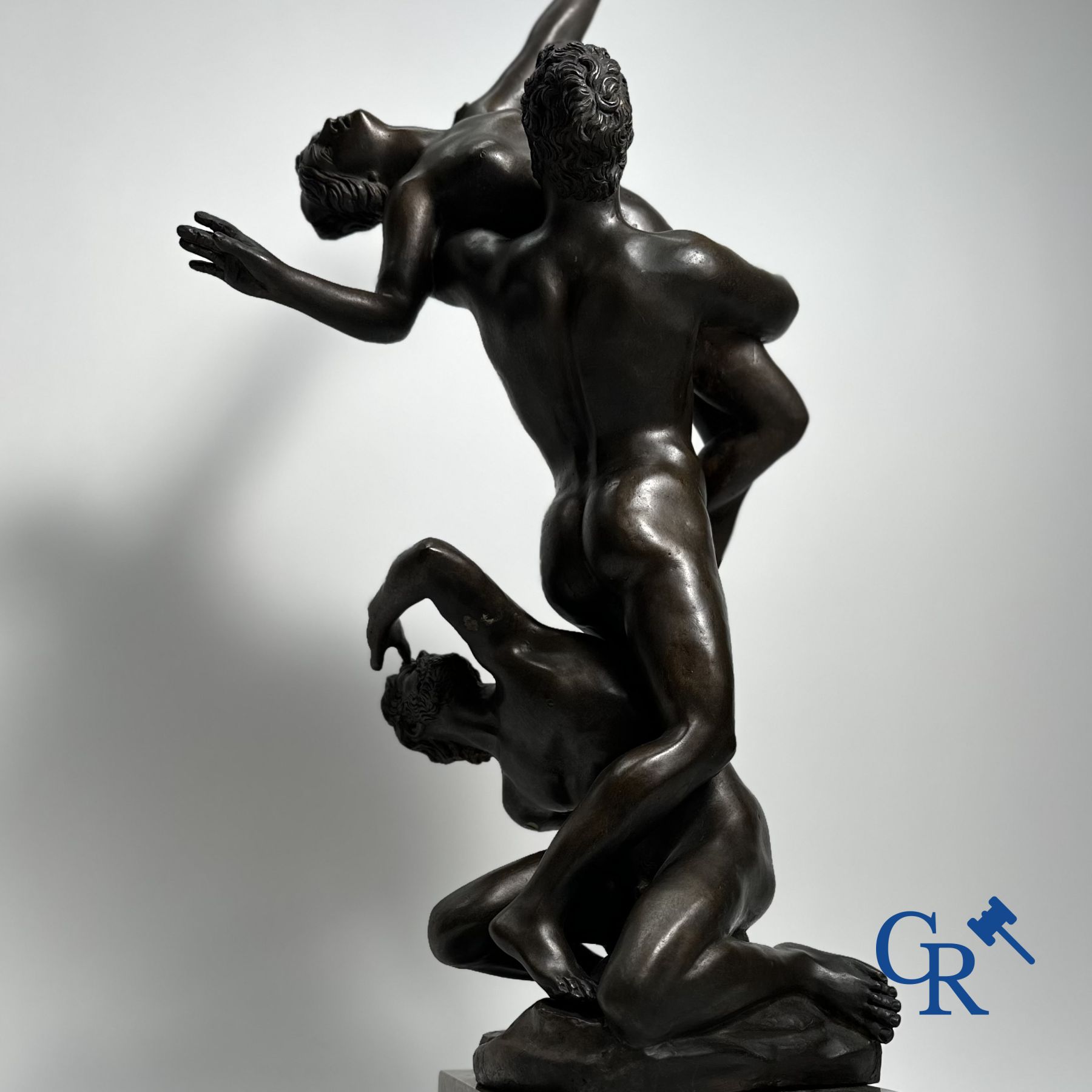 Statue en bronze de l'Enlèvement des Sabines d'après Giambologna. 20ème.