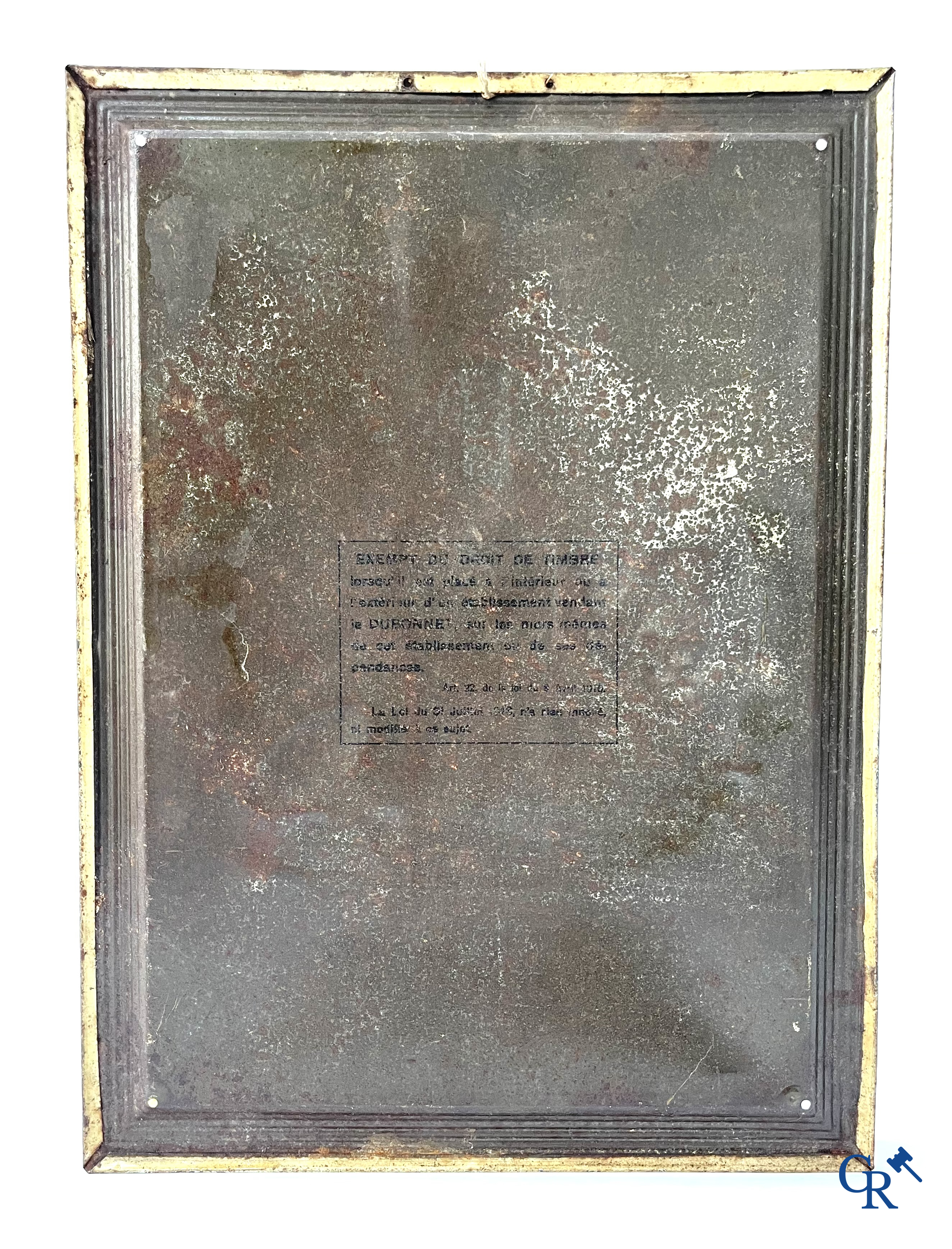 Dubonnet, Publiciteit gedrukt op metaal voor Dubonnet, Vin Tonique au Quinquina. Imp. G. De Andreis & Cie. 20'er jaren.