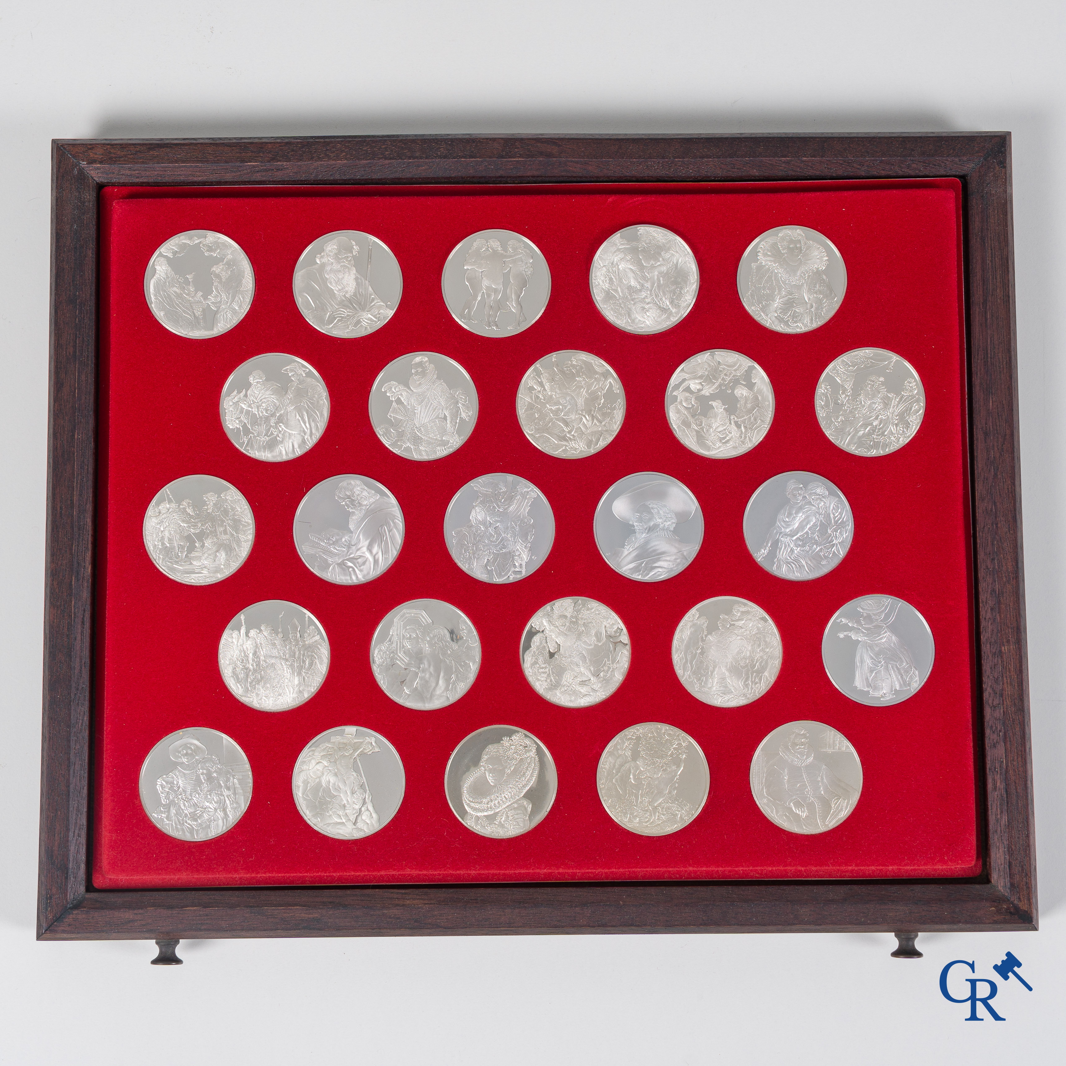 Silver coins. The masterpieces of Rubens (100 coins in 925°/000 silver) and the Belgian monarchs + others.