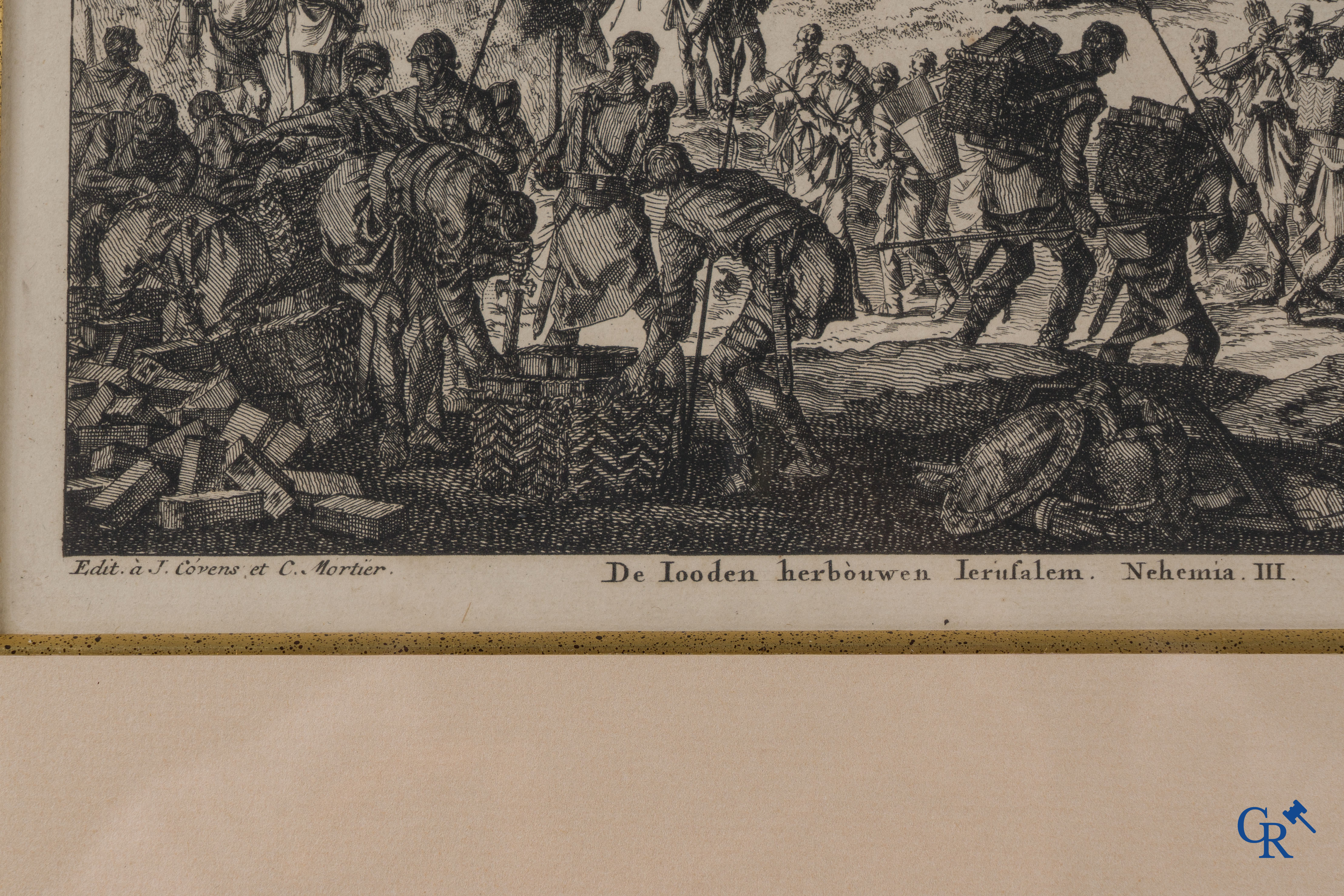 Johannes Luyken en J. Covens et C. Mortier. 2 antieke gravures, 18e eeuw.