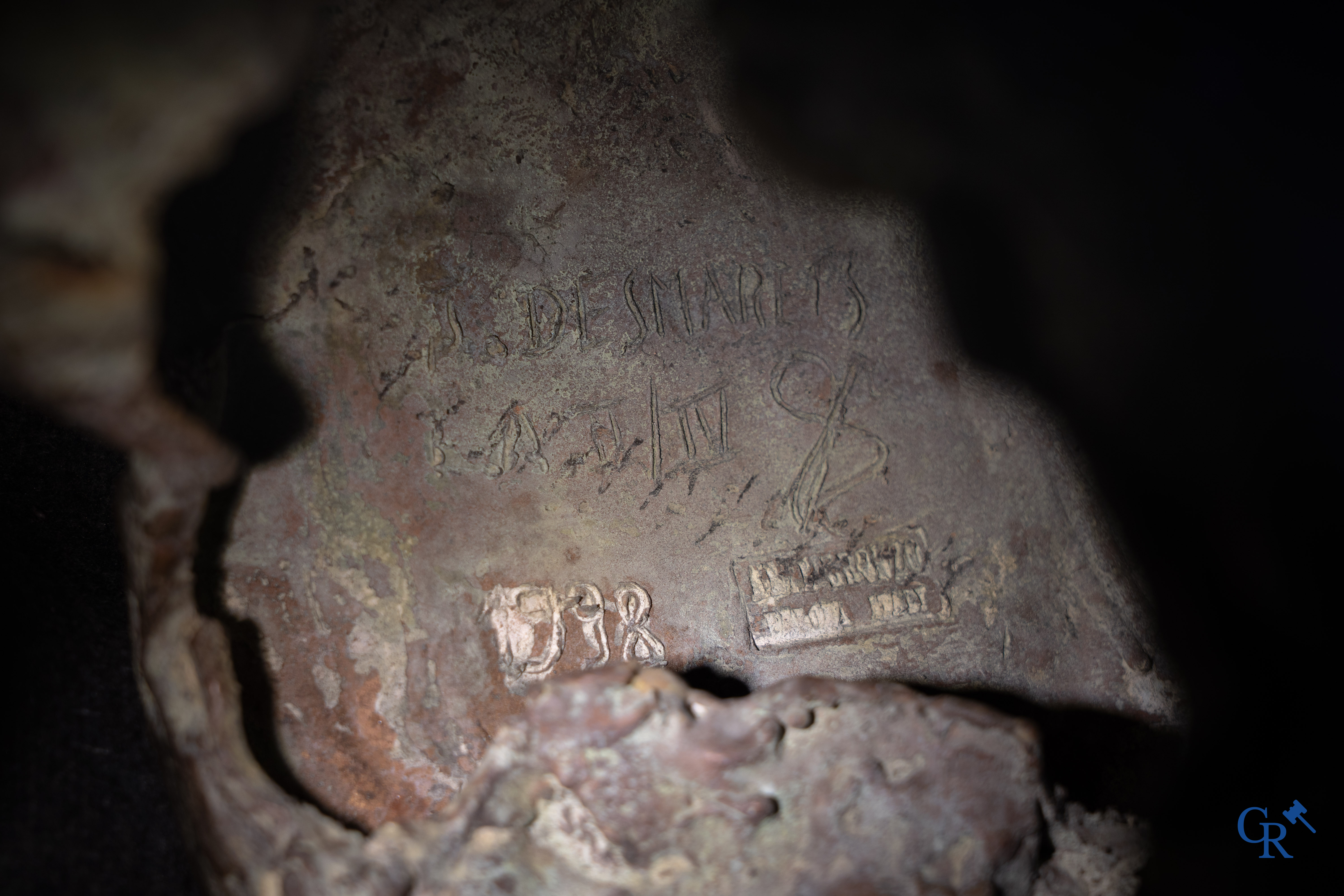 Jan Desmarets (1961) Brons. 2 steigerende paarden, épreuve d'artiste. Gesigneerd, gedateerd 1998 en genummerd EA II/IV.