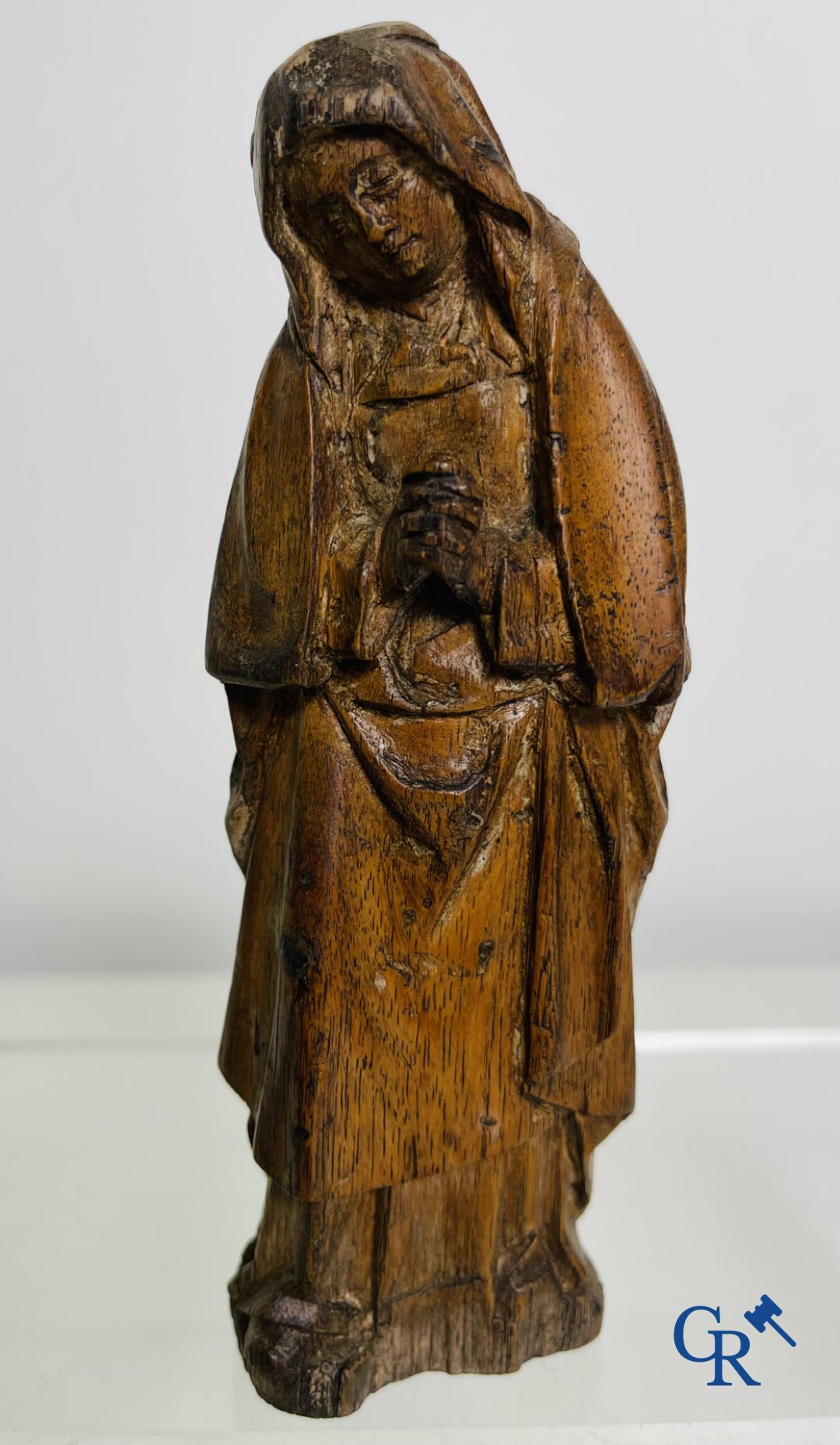 2 religious fragments in palm wood and lime wood. 16th-17th century.