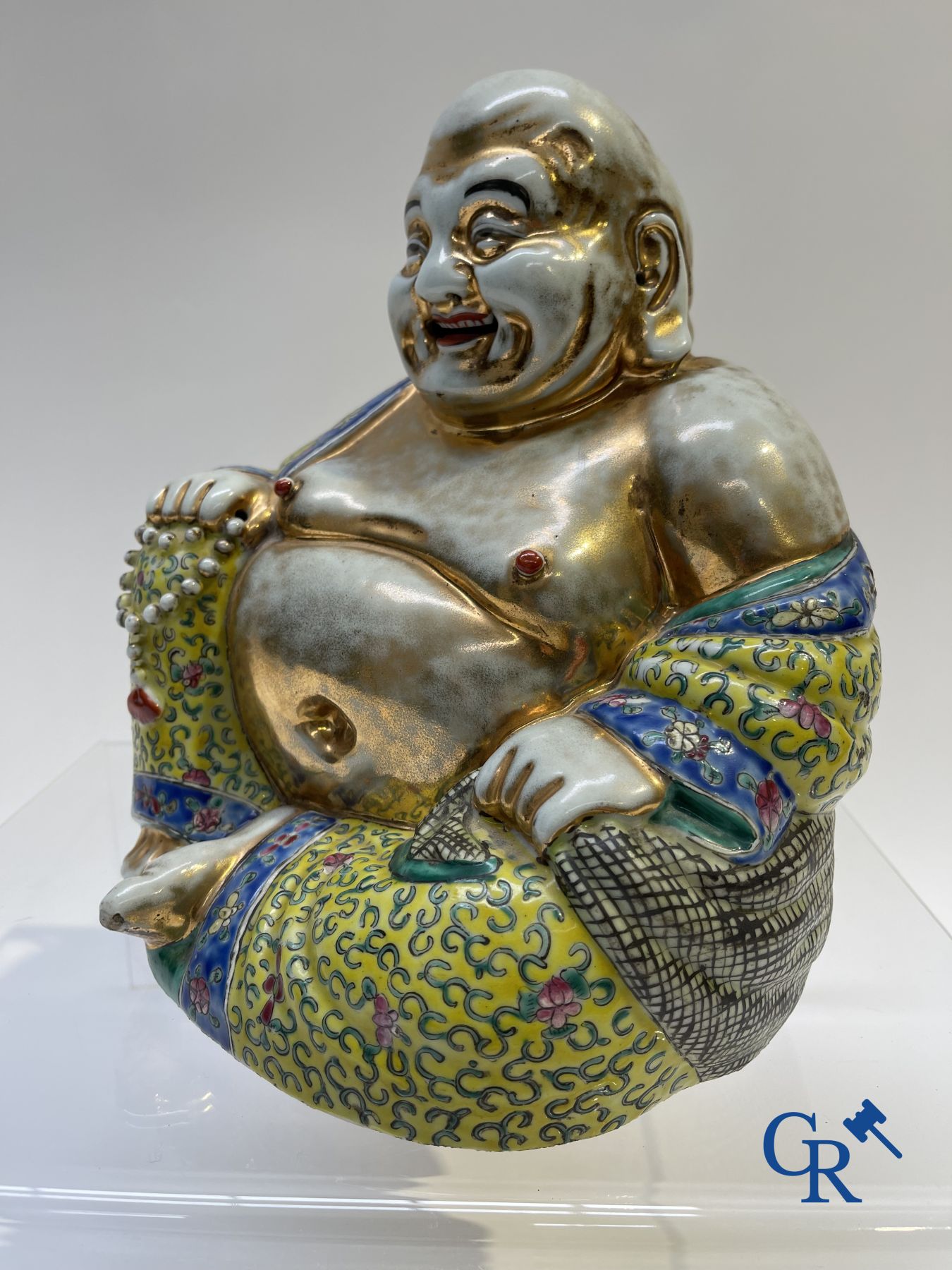 Porcelaine chinoise: Grand Bouddha rieur.