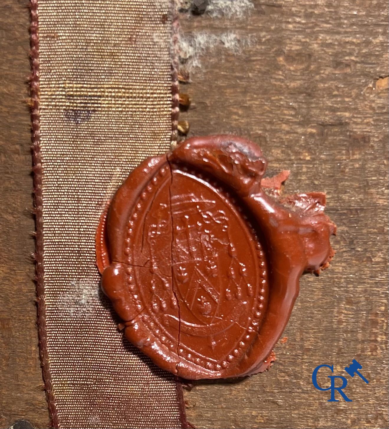 An antique wooden reliquary sealed with wax seals. Early 19th century.