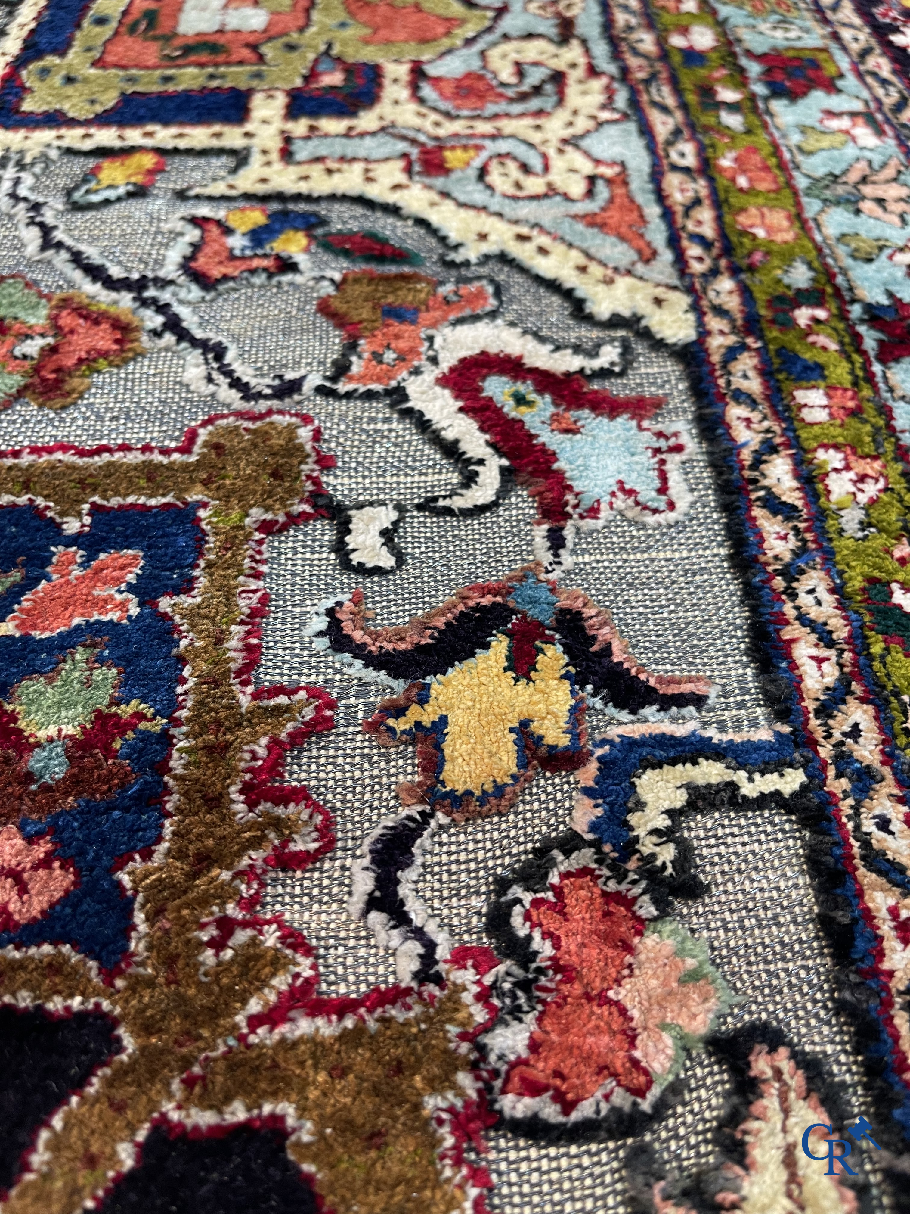 Oriental carpets: Heriz, an exceptionally finely knotted carpet decorated with silver thread.