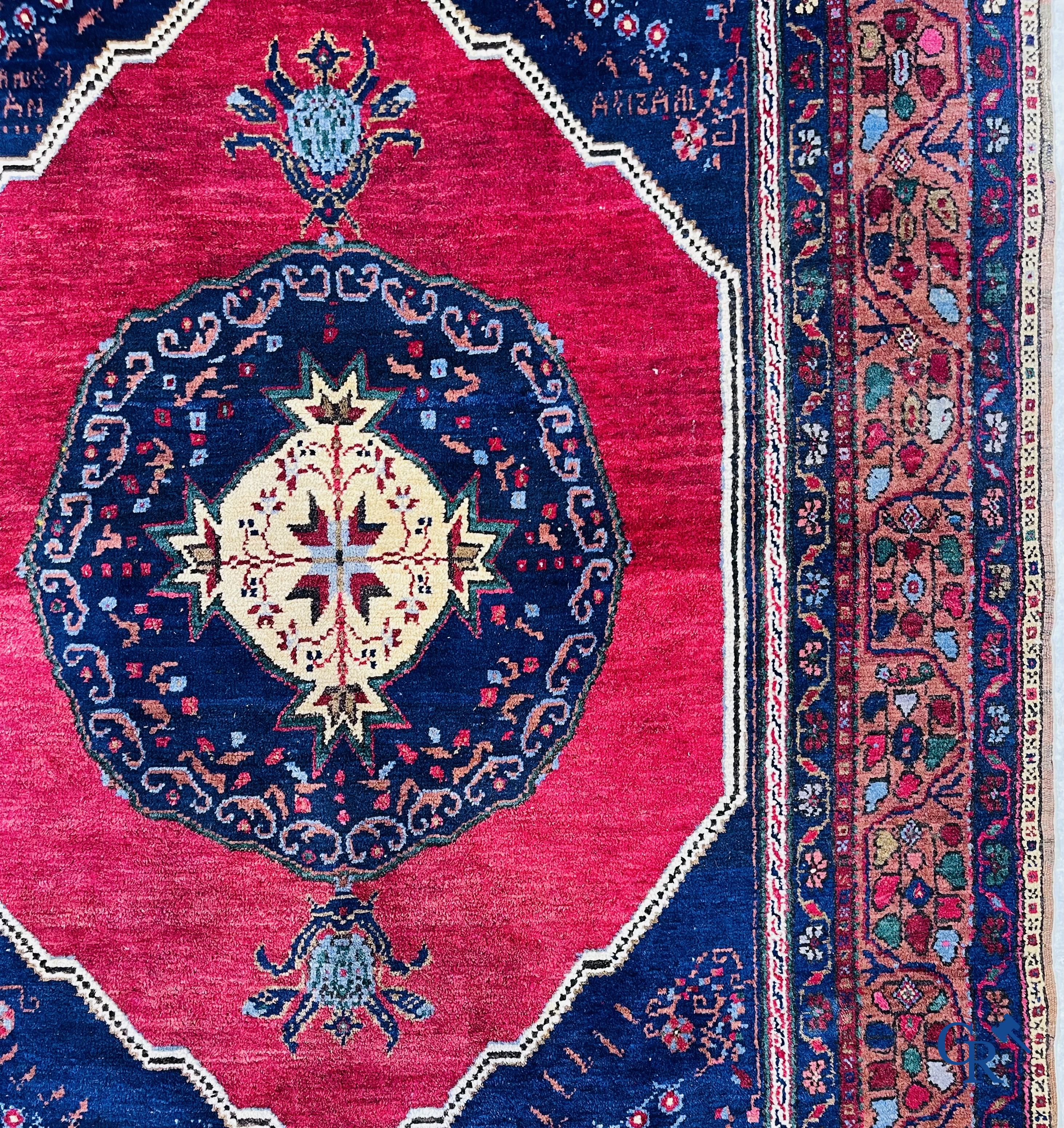 Oriental carpets, 2 antique hand-knotted Oriental carpets.